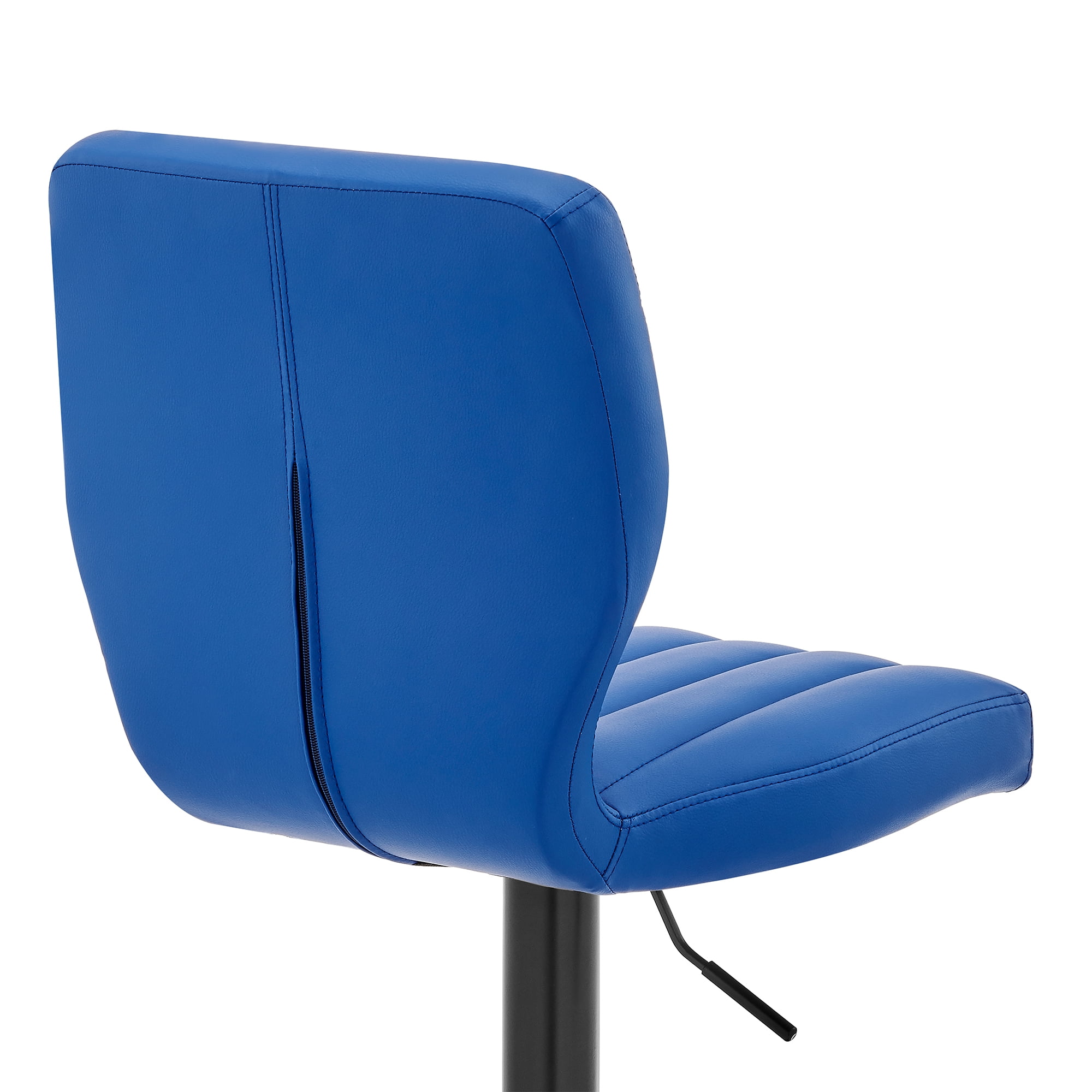 Bardot Adjustable Height Blue Faux Leather Swivel Bar Stool - Image 5