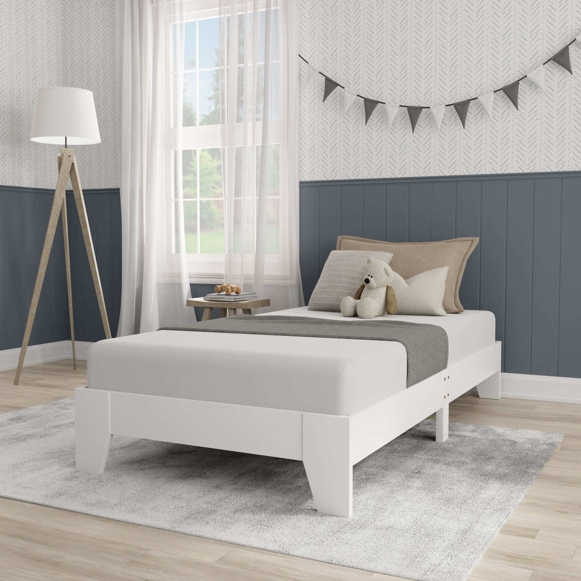 Hillsdale Casey Twin Wood Platform Bed, White - Image 20