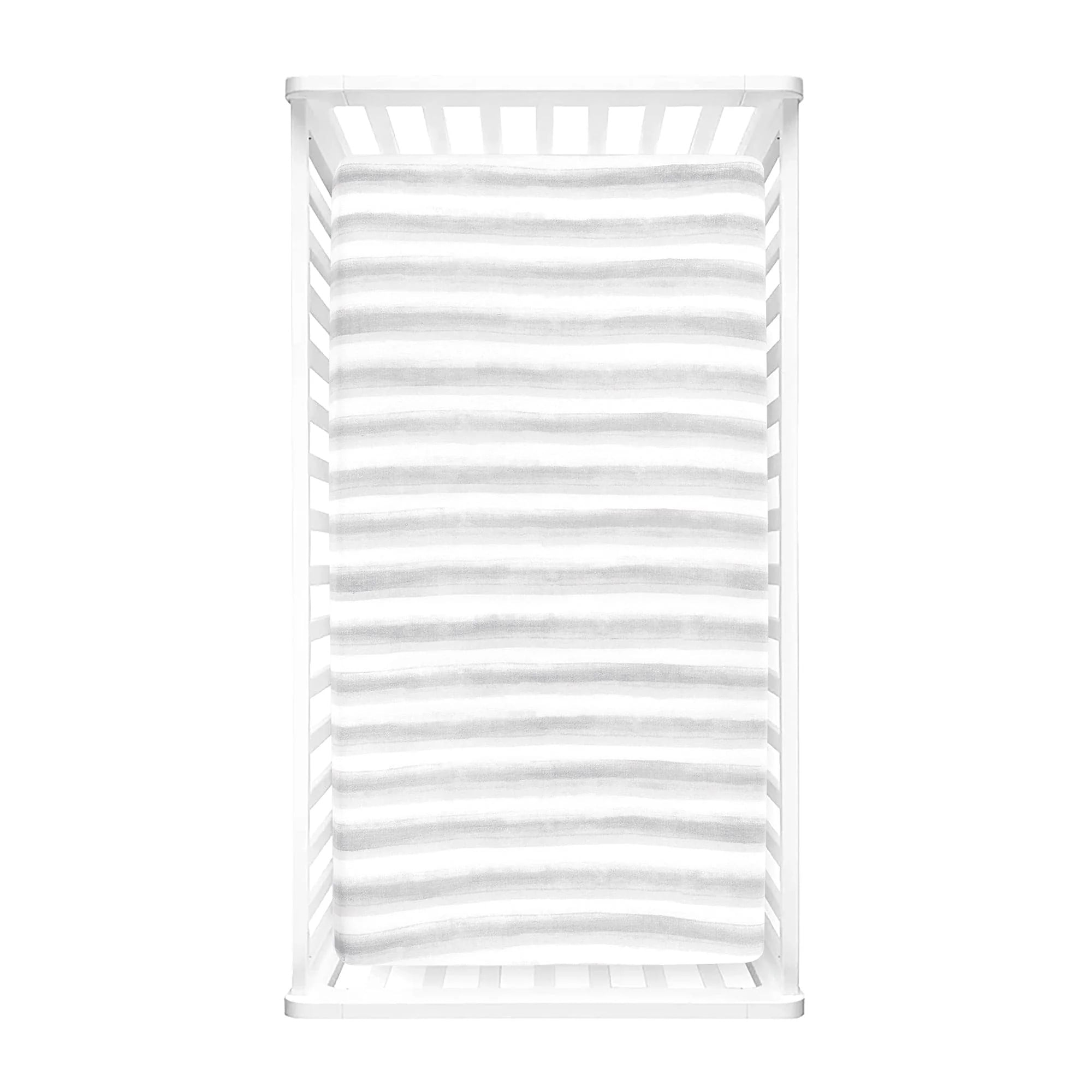 Lush Decor 100% Organic Cotton Jersey Jungle Adventure Organic Cotton Fitted Crib Sheet Gray 2Pk 28x52x9 - Image 8