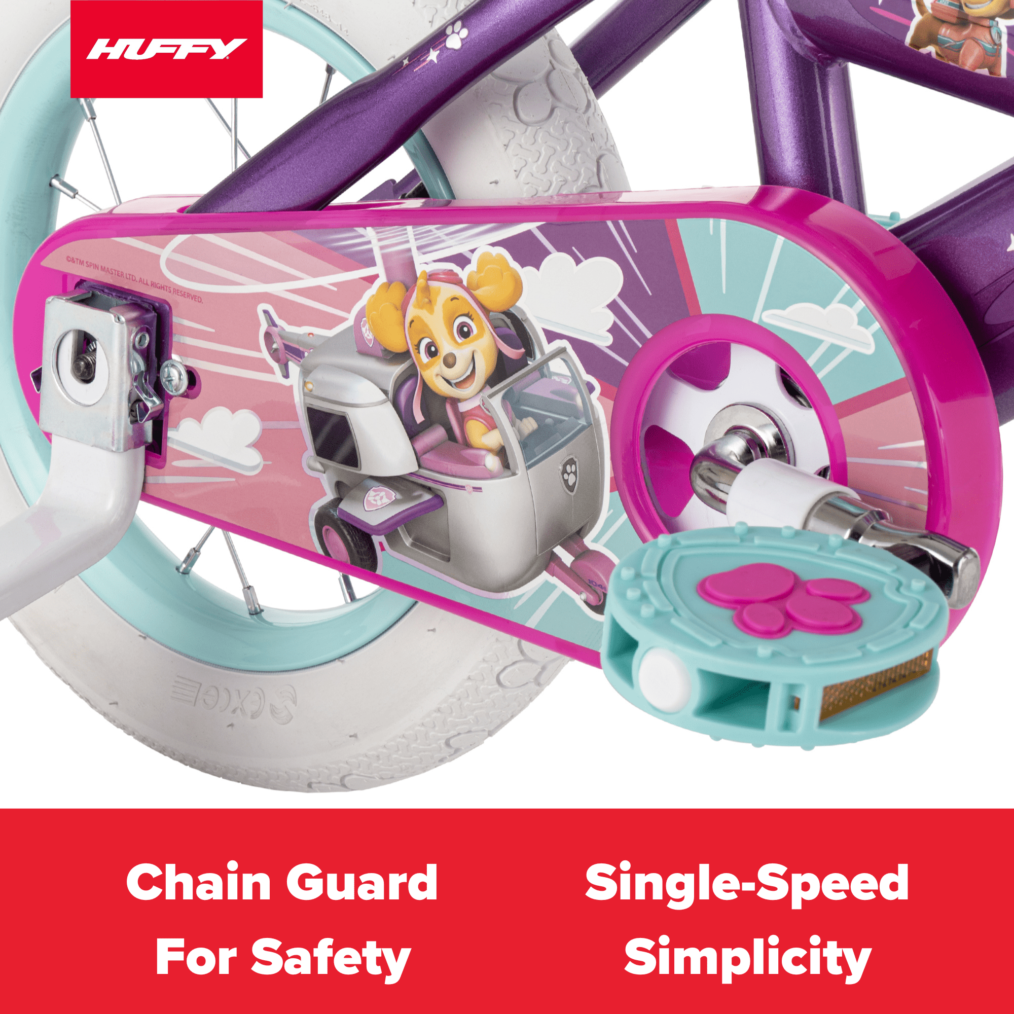 Huffy 12" Paw Patrol Kids' Bike, Fits Riders 3'1" - 3'5", Pink, Child, Girl's - Image 9