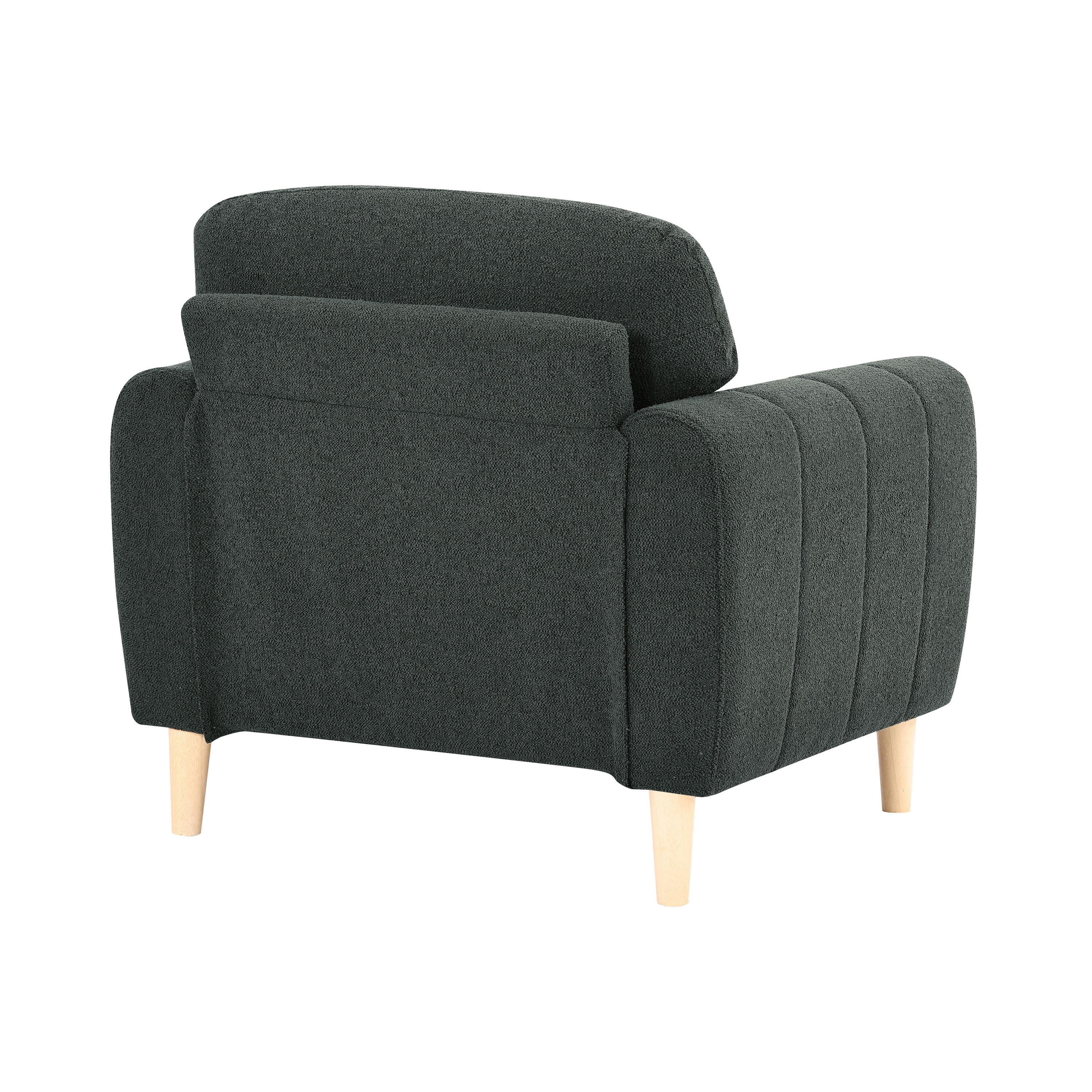 Serta Darby Transitional Stationary Arm Chair, Charcoal Fabric - Image 2