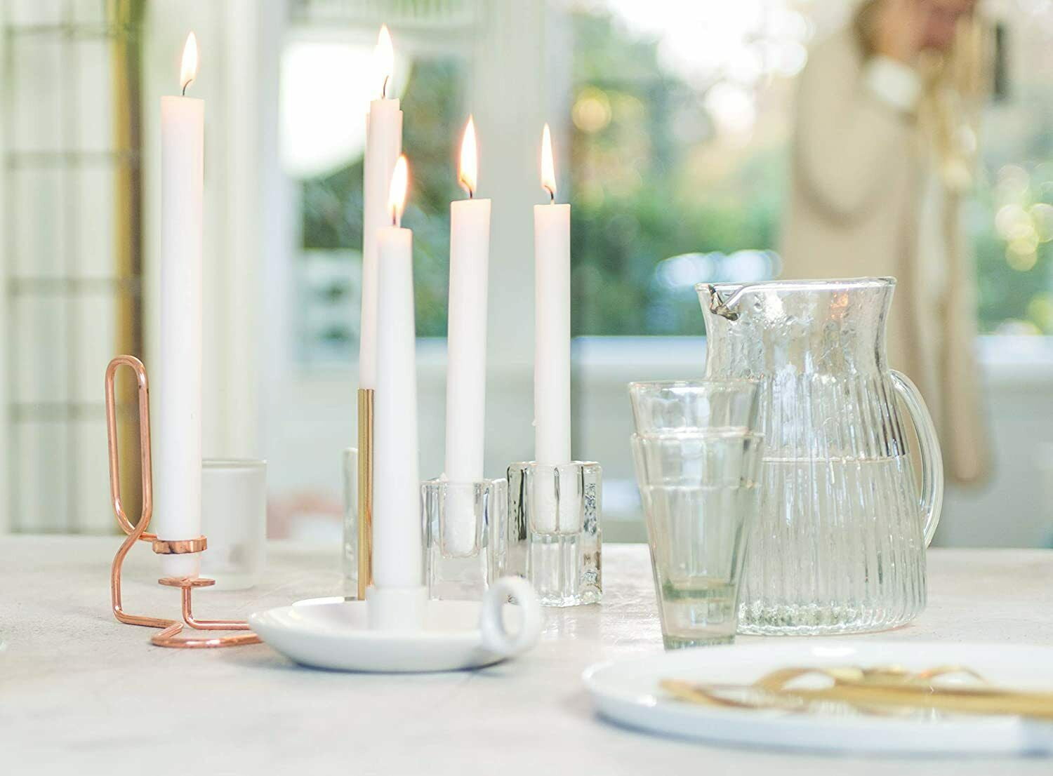 Bolsius White Taper Candles 11.5 Inch Tall | 50 Pack with 12 Hours Long Burning Smokeless & Dripless Home Decor, Christmas Candles - Image 4