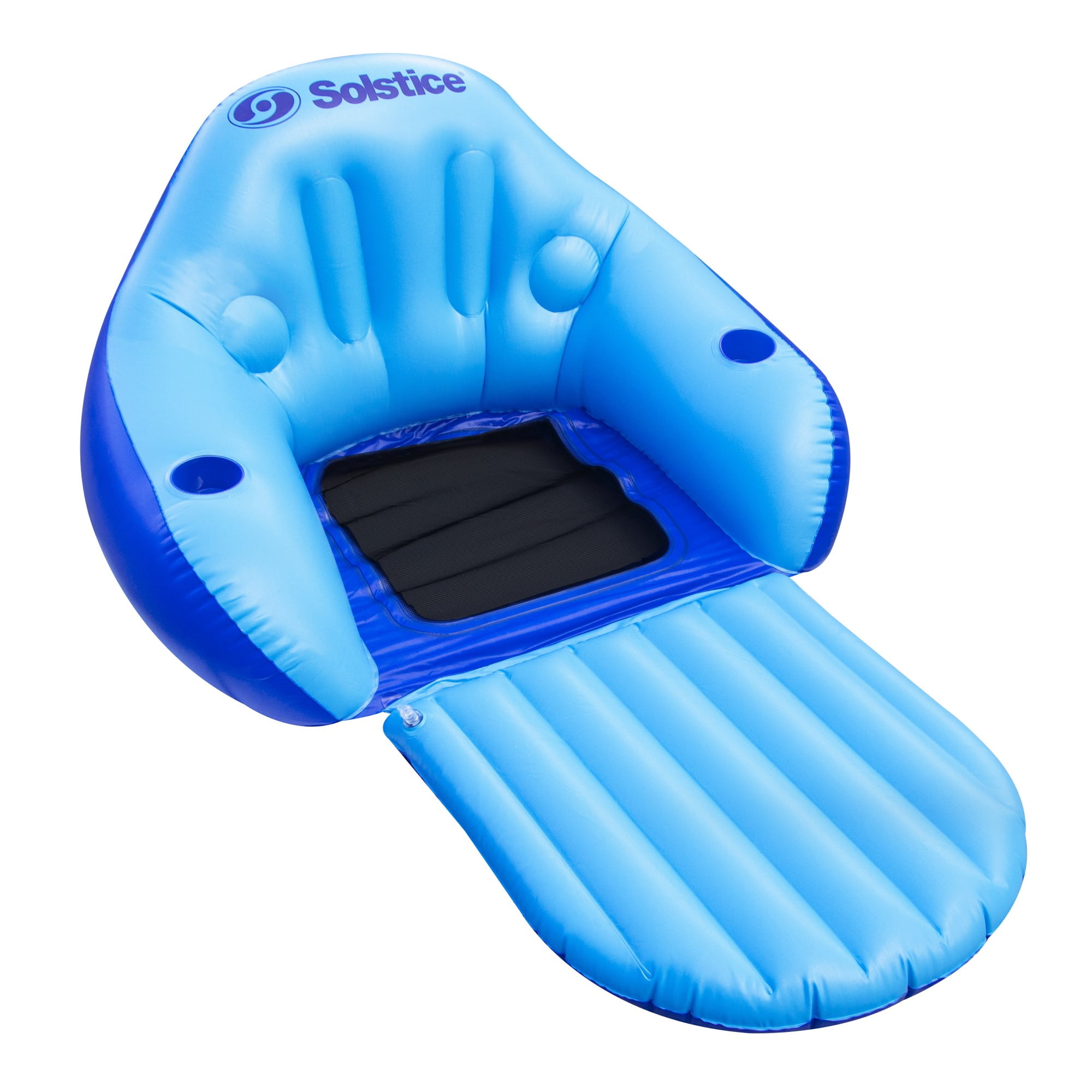 Swim Central Inflatable Convertible Swimming Pool Floating Lounger with Mesh Seat - 67" - Blue - Image 3