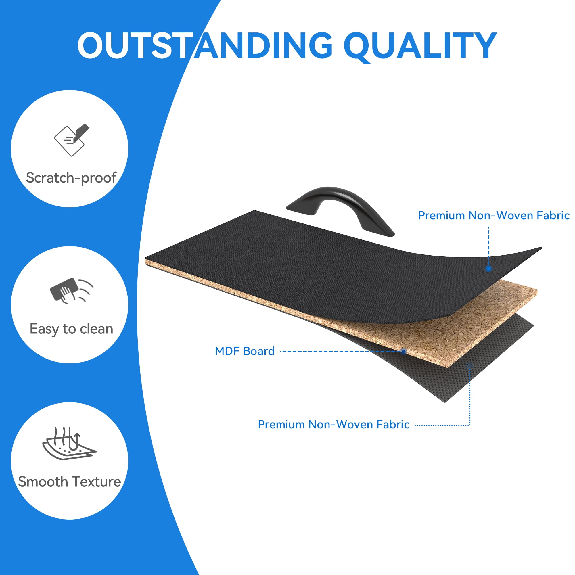 Dextrus Fabric Dresser with 10 Drawers, Dresser for Adult Bedroom, Closets, Tall Storage Tower - Image 6