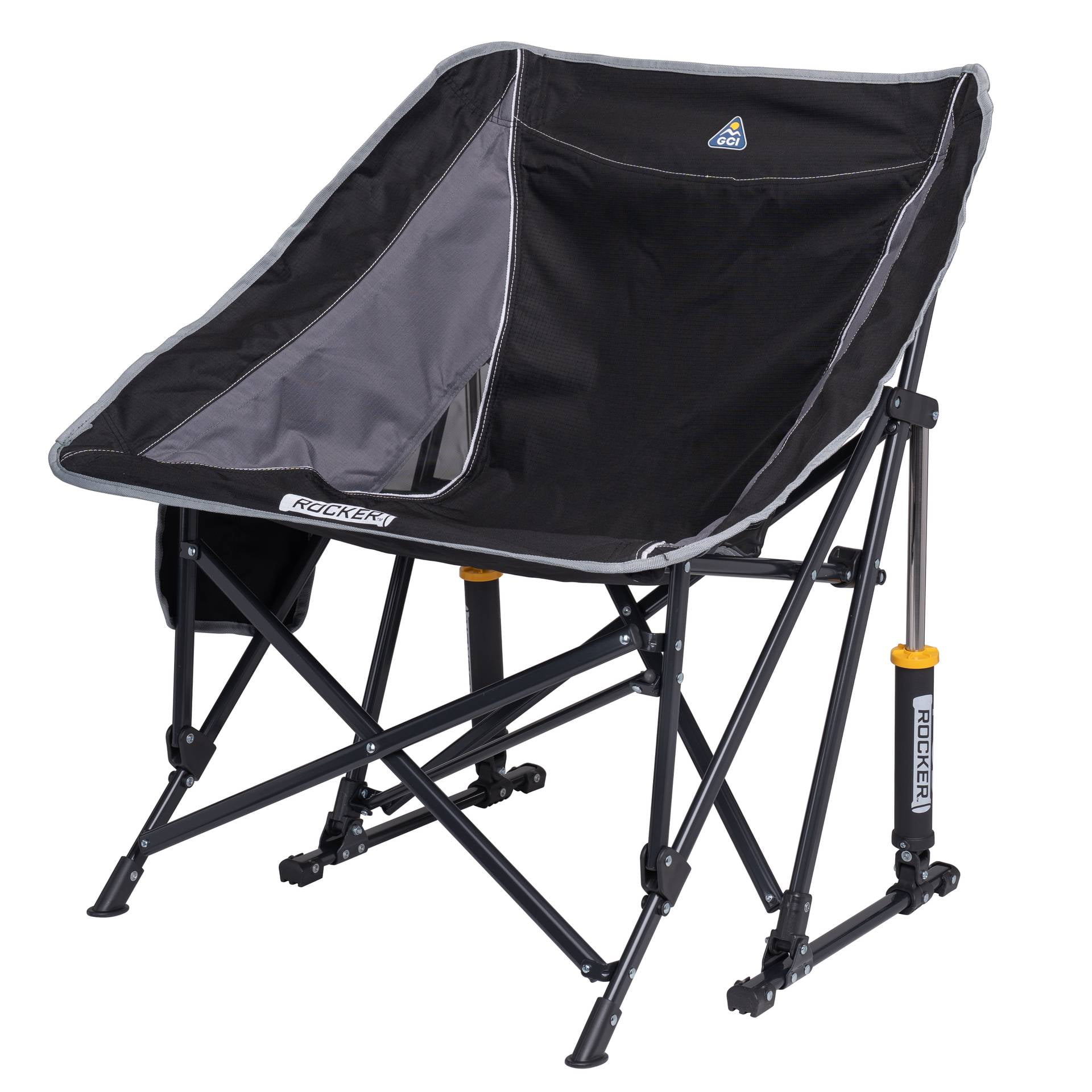 GCI Outdoor Pod Rocker Foldable Rocking Camp Chair, Black - Image 10