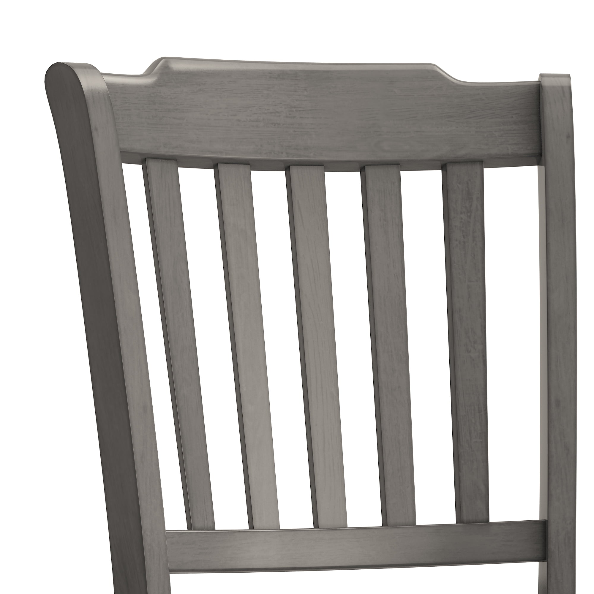Weston Home Farmhouse Vintage Slat Back Solid Wood Counter Height Chair, Set of 2, Antique Grey - Image 7