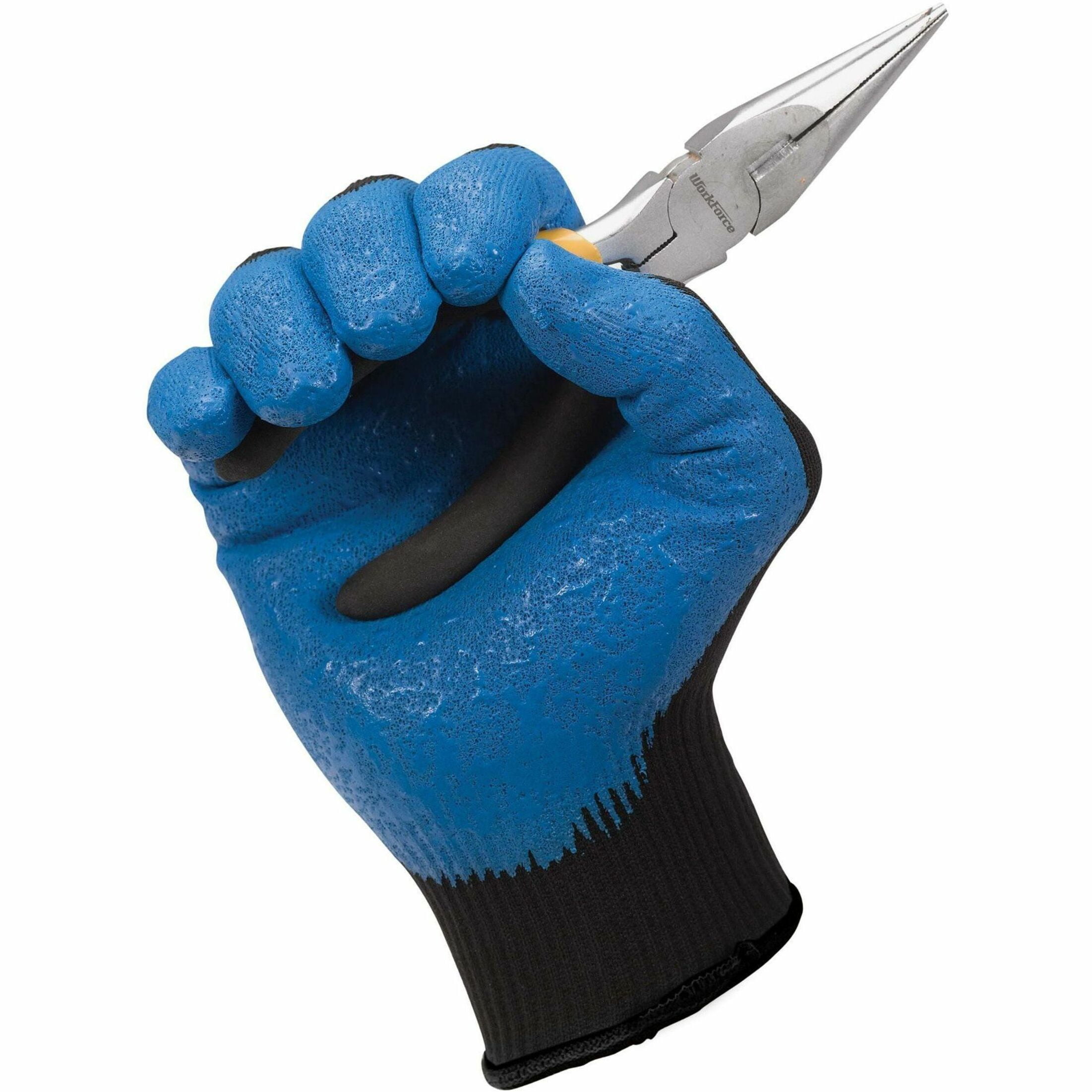 KleenGuard G40 Nitrile Coated Gloves, 230 mm Length, Medium/Size 8, Blue, 12 Pairs -KCC40226 - Image 4