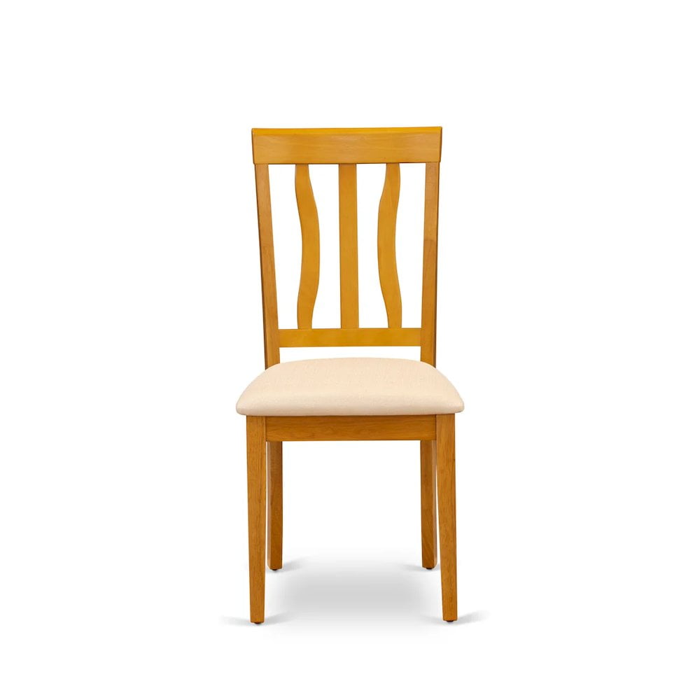 Set of 2 Chairs ANC-OAK-C Antique Dining Chair Cushion Seat with Oak Finish - Image 6