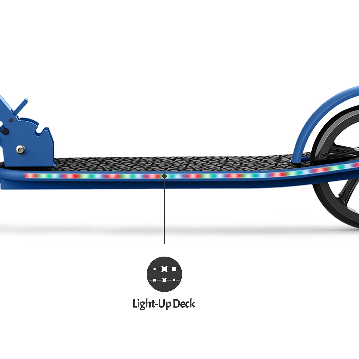 Jetson Jumbo 2 Wheel Light Up Scooter Adjustable Kick Ride On Toy for Kids, Blue - Image 2