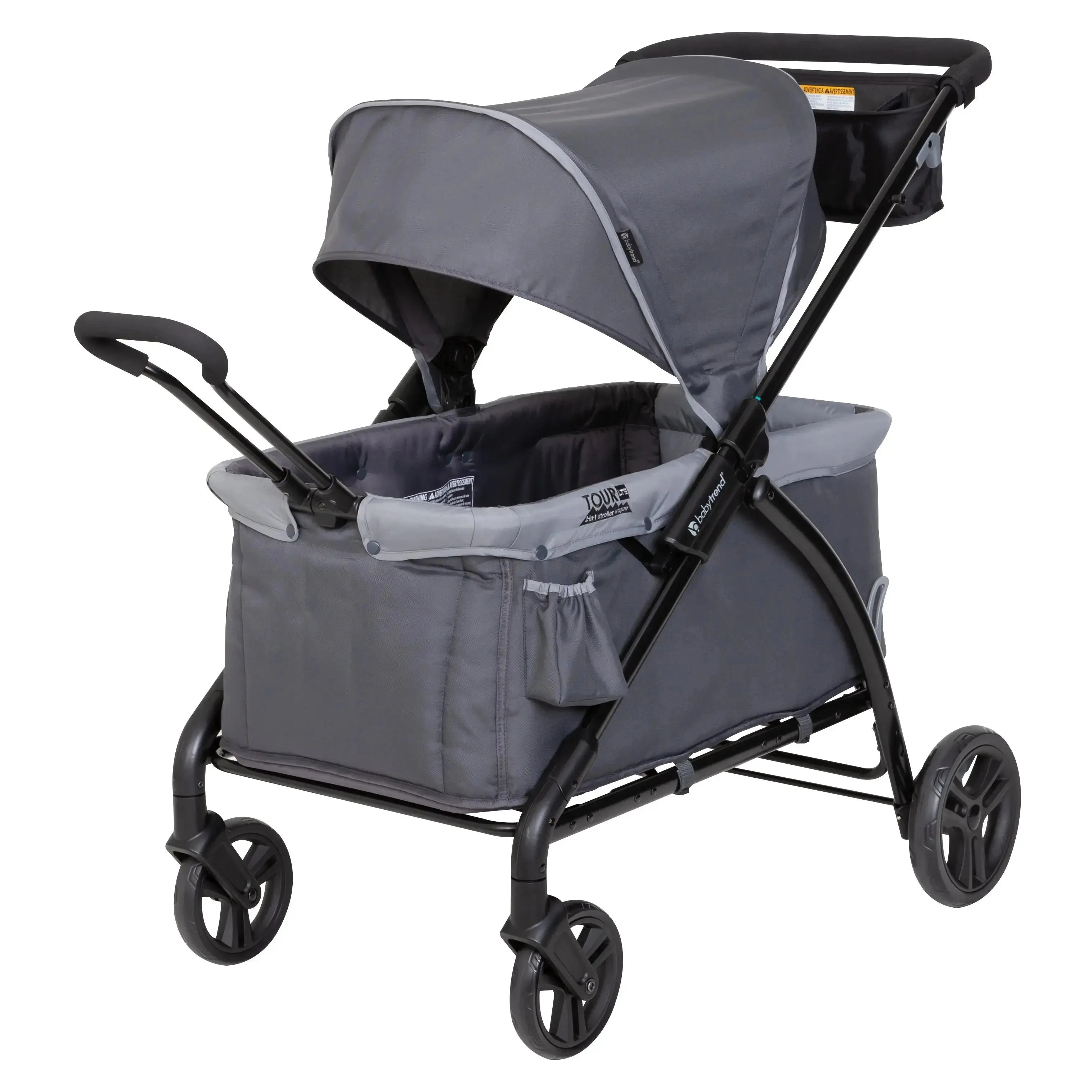 Baby Trend Tour LTE 2-in-1 Stroller Wagon - Desert Grey - Image 2