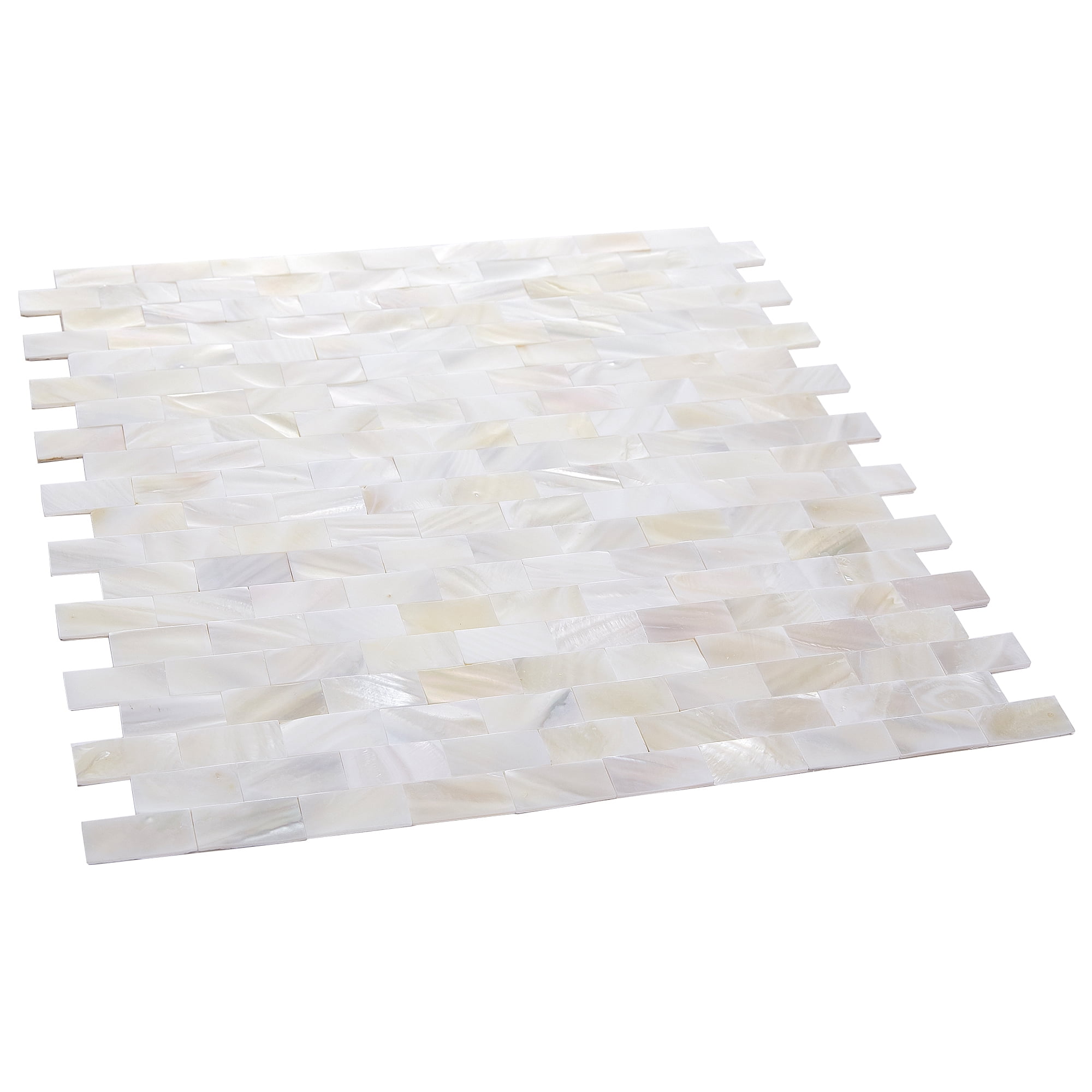 Acopelo Peel and Stick Mother of Pearl Mosaic Metro Tile Natural White 12" x 12" for Backsplash, Kitchen Wall - 6 Tiles - Image 6