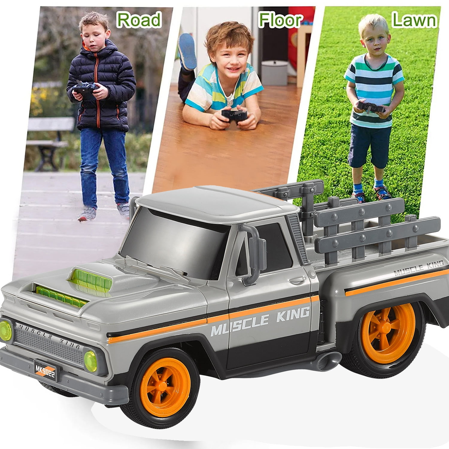 Creative Double Star Pickup Trucks Remote Control Car 1/14 Scale Truck Toys , 2.4GHz Four-Wheel Drive Toy Trucks for 3+ Year Old Boy Birthday Gift Kids Toys - Image 5