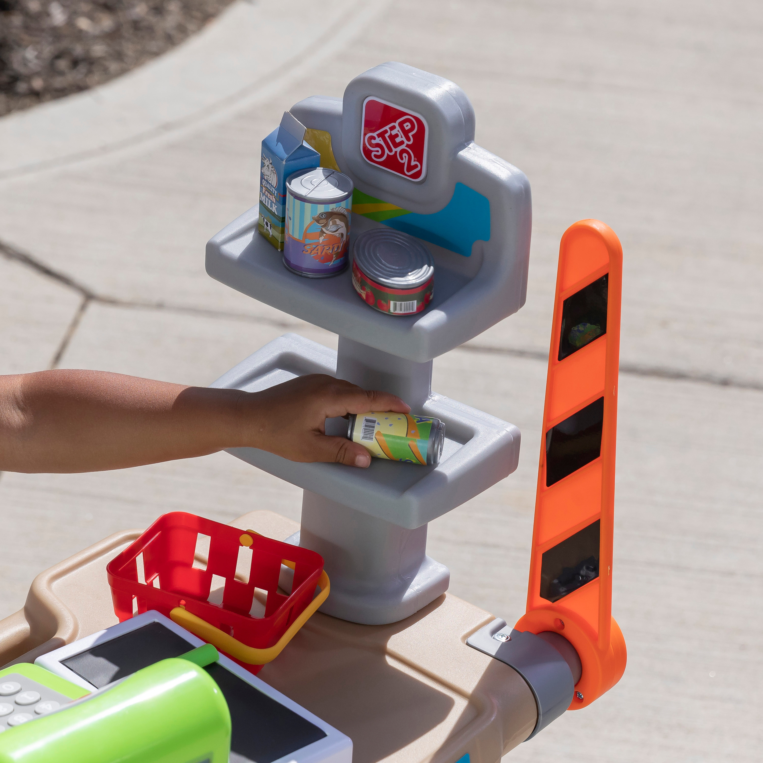 Step2 Stop & Go Market Blue Outdoor Playhouse and Kids Playset with Umbrella - Image 12