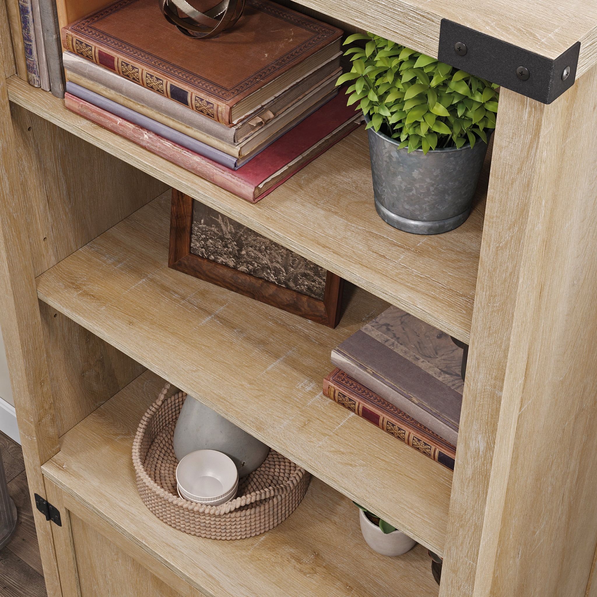 Sauder Saddler Way Library Bookcase, Orchard Oak Finish - Image 4
