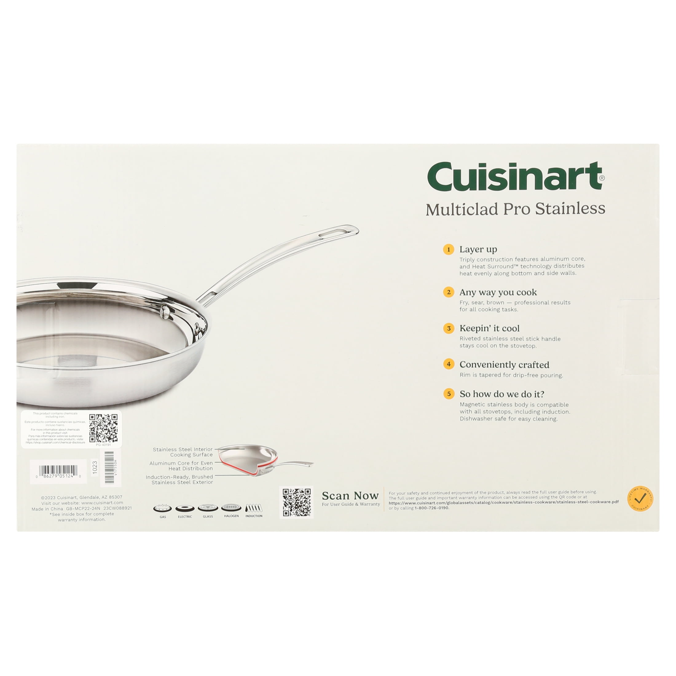 Cuisinart 10'' Skillet, Multiclad Stainless - Image 2