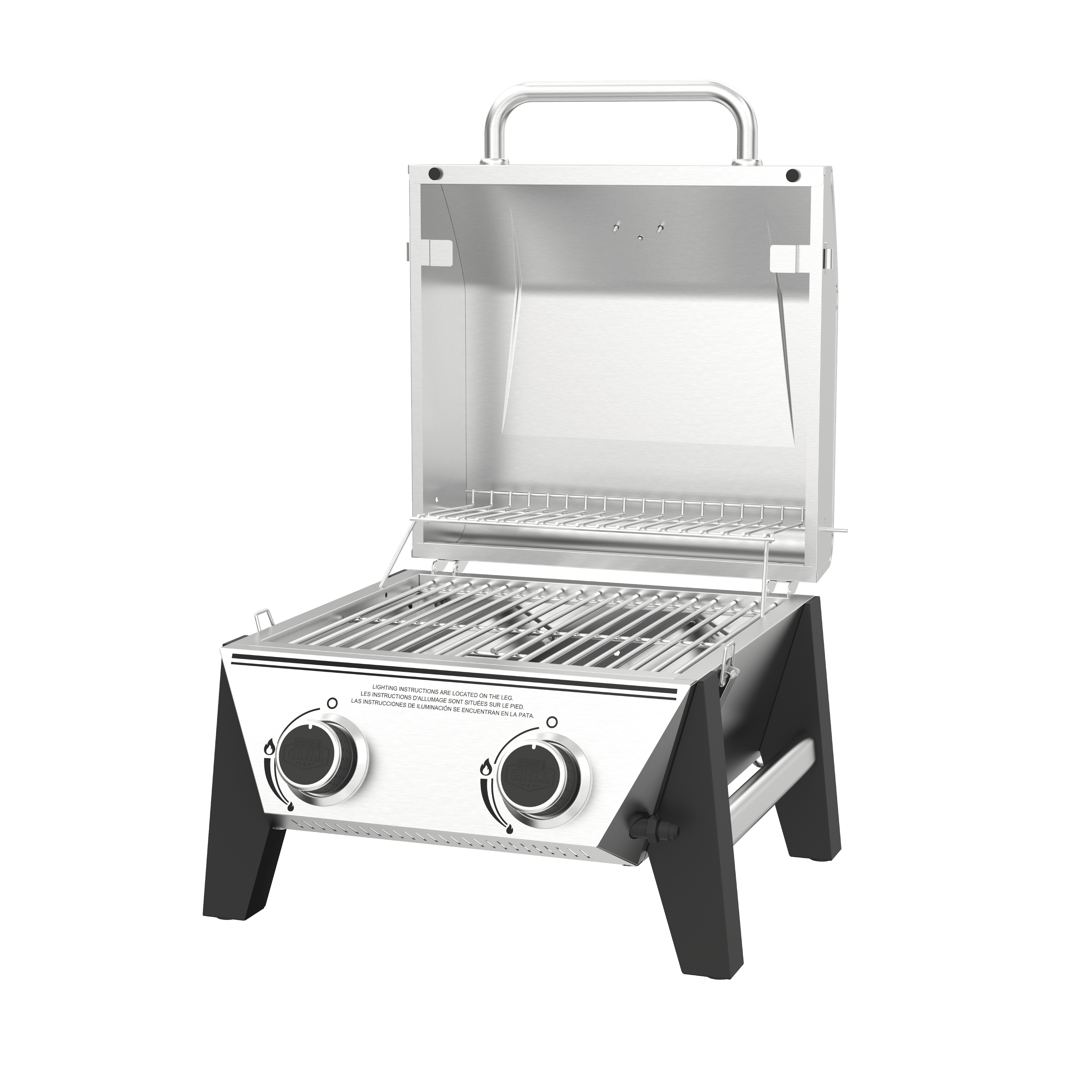 Expert Grill Stainless Steel 2-Burner Tabletop Gas Grill, 13,000 BTUs, 273 Sq. In. - Image 6