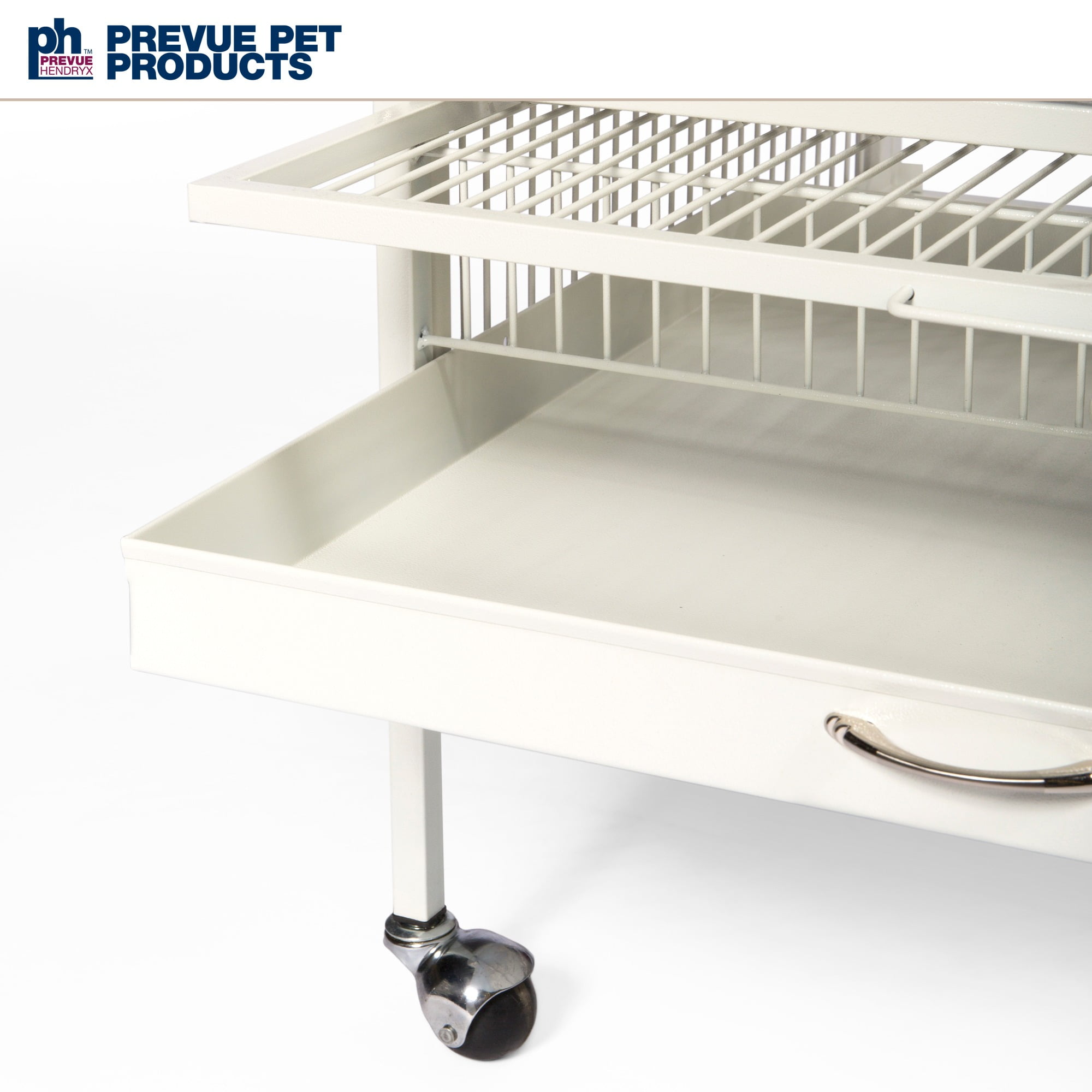 Prevue Pet Products Select Wrought Iron Parrot Bird Cage 24x20x60", Chalk White - Image 7