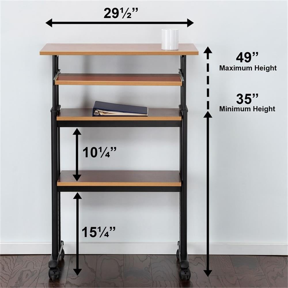 Safco MUV Stand-Up Adjustable Height Computer Workstation in Cherry - Image 6