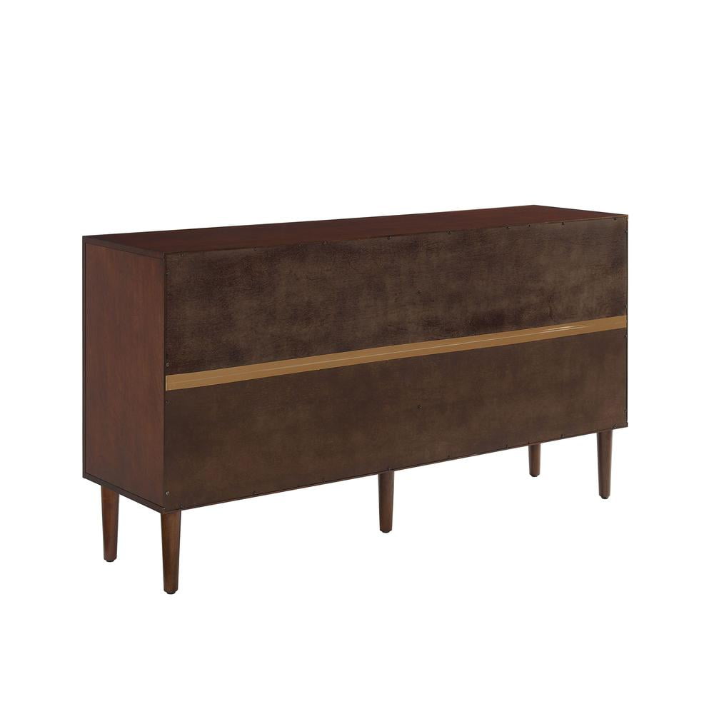 Crosley Furniture Everett 2 Large Cabinets Modern Wood Sideboard in Mahogany - Image 2