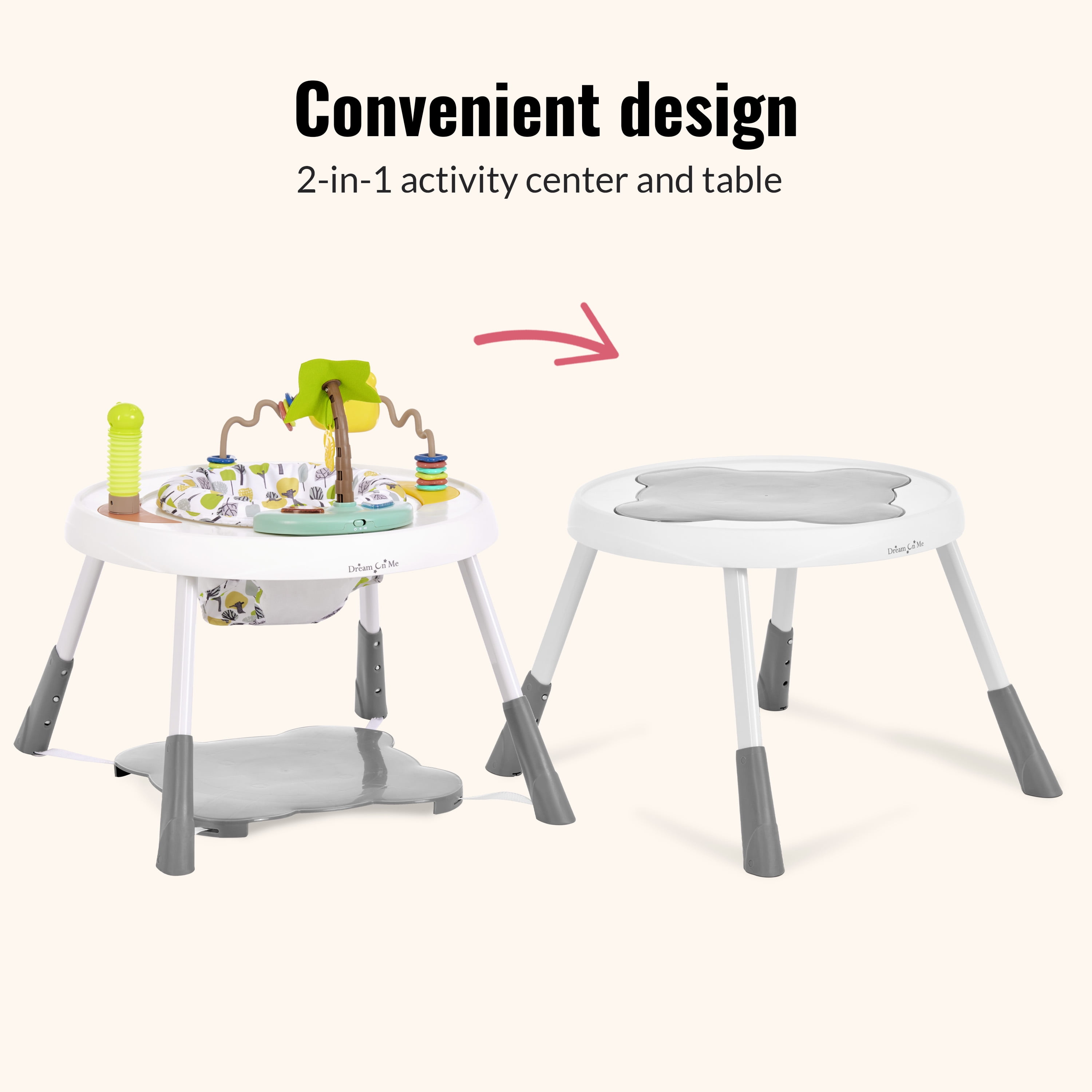 Dream On Me Curio Lightweight & Convertible Sit N Seek Activity Center, Lime - Image 6