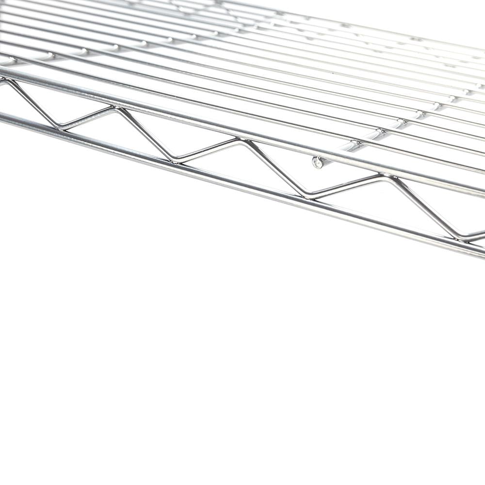 Zimtown 4-Tier Bakers Rack Kitchen Utility Cart Storage Rack Microwave Oven Stand with Hanging Hooks Chrome for Dining Room, Home, Silver - Image 6