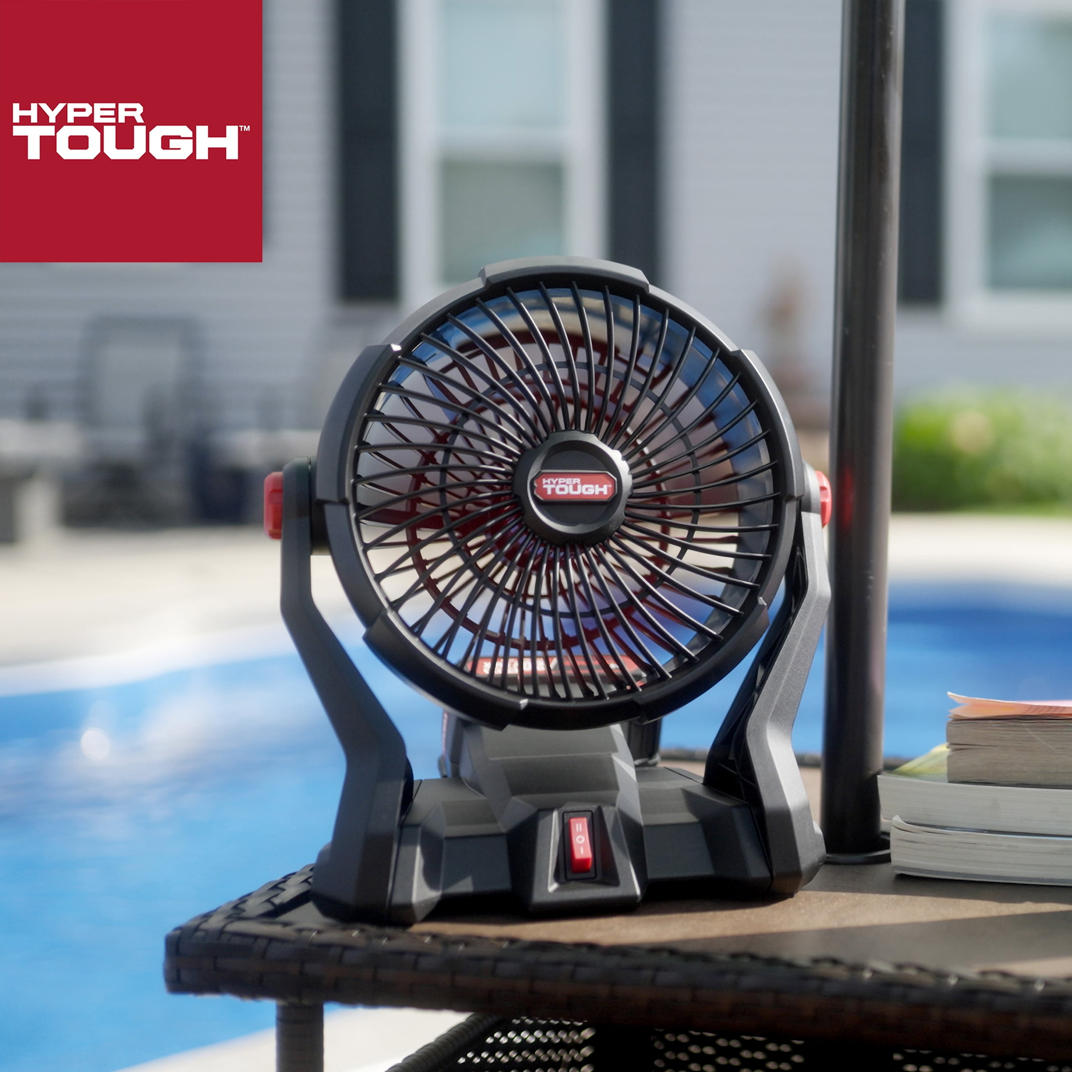 Hyper Tough 7.5 in. Cordless Fan with Hybrid Power,with 2.0Ah Lithium-Ion Battery Pack Powered,C1005 - Image 4