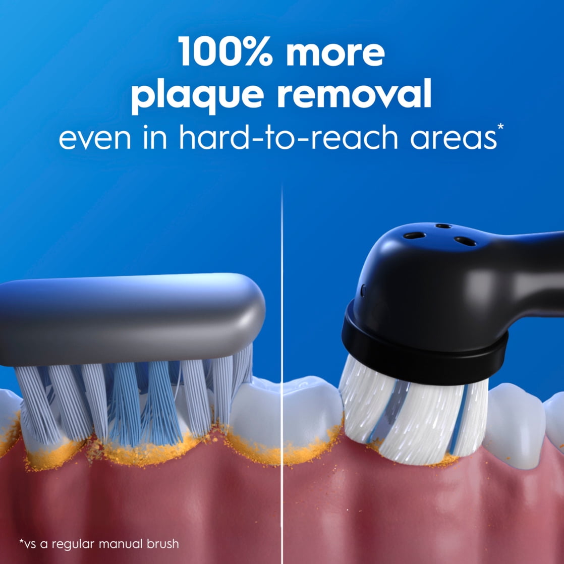 Oral-B iO Series 2 Rechargeable Electric Toothbrush, Night Black with 1 Gentle Care Brush Head for Adults and Children 3+ - Image 8