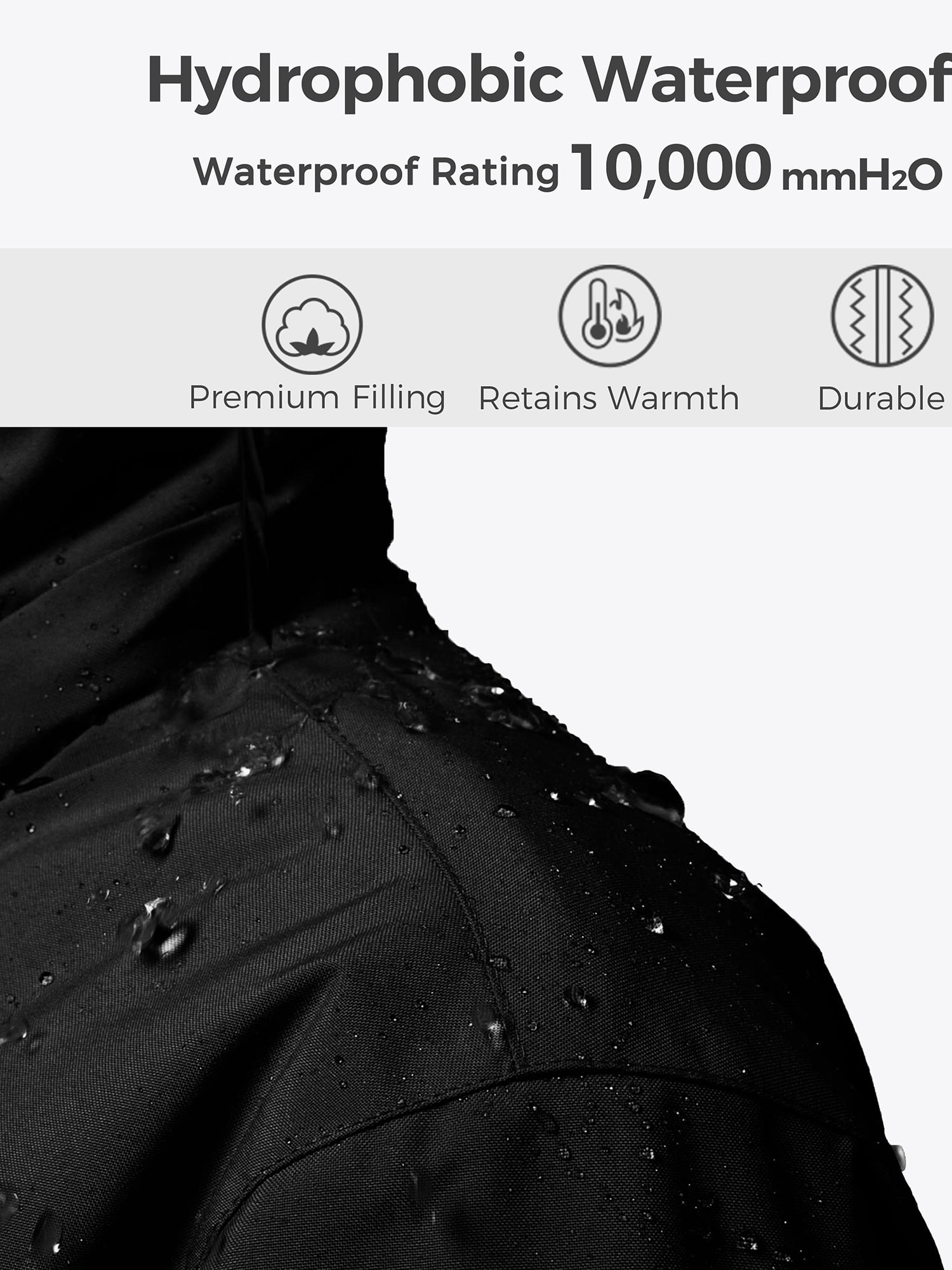 Wantdo Girl's Hooded Skiing Jackets Kid's Waterproof Raincoats Rose Red Size 8 - Image 6