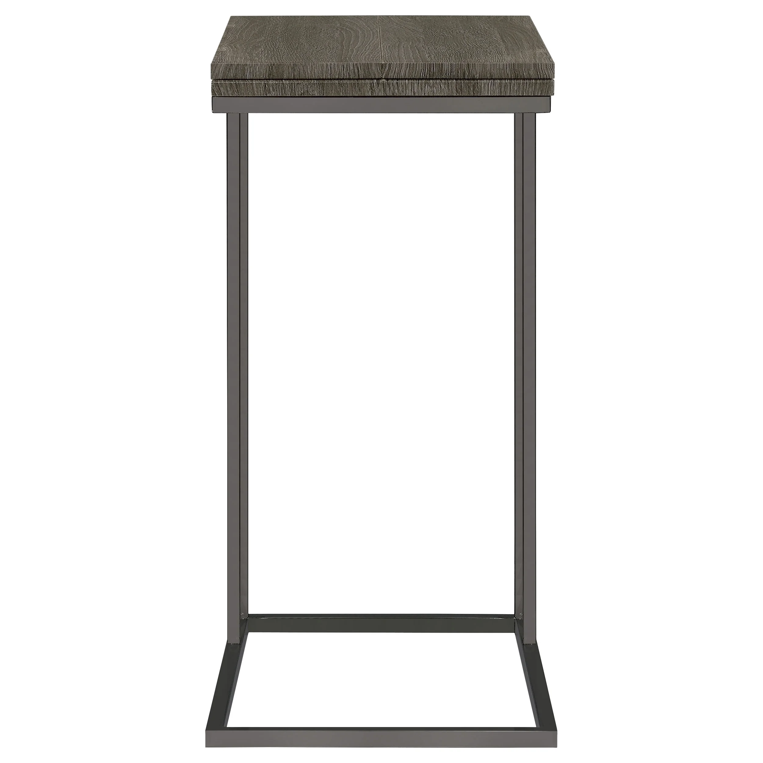 Pedro Expandable C-Shaped Sofa Side Table Weathered Grey - Image 4