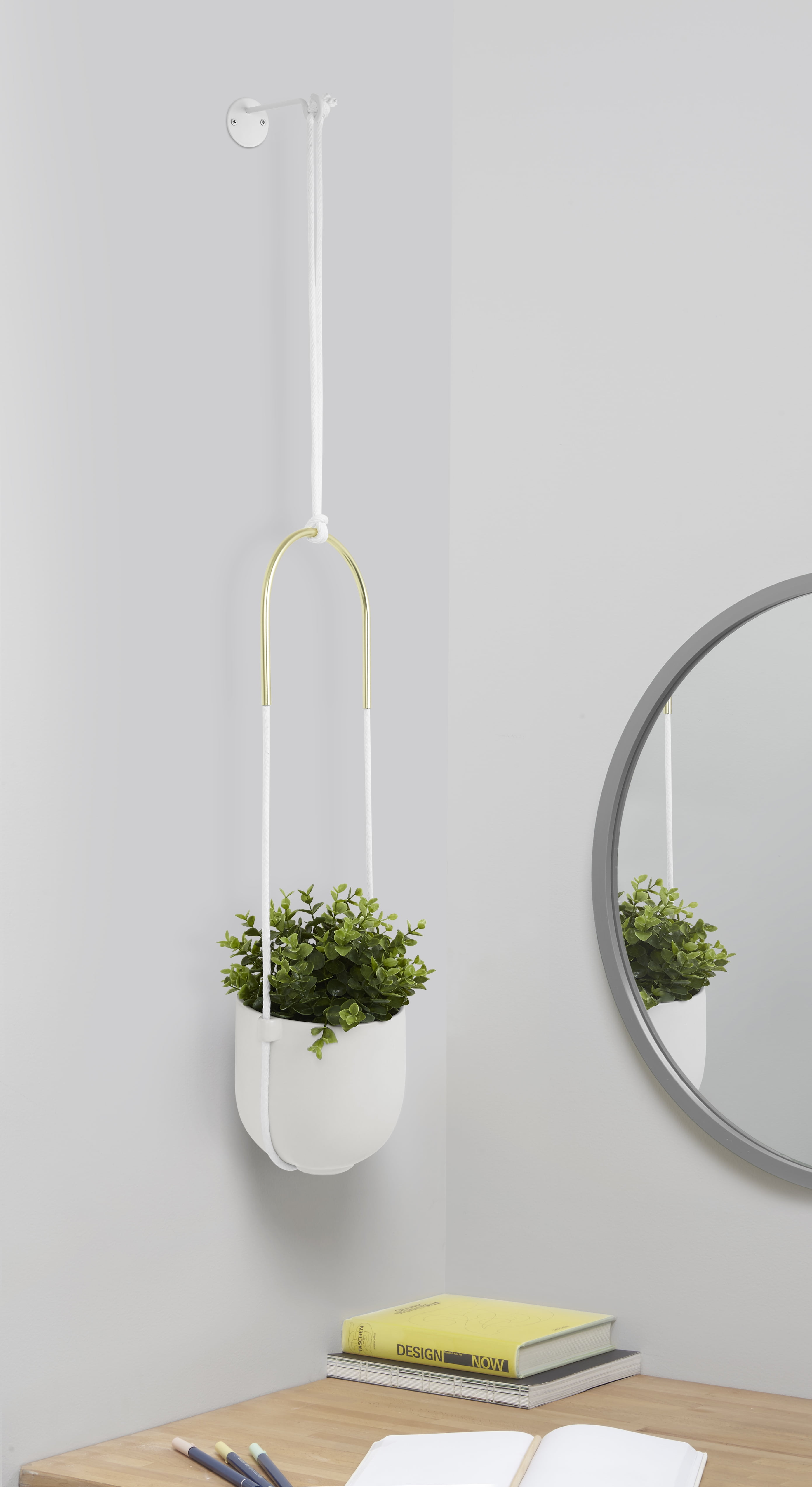 Umbra Bolo Ceramic Hanging Wall Planter White - Image 10