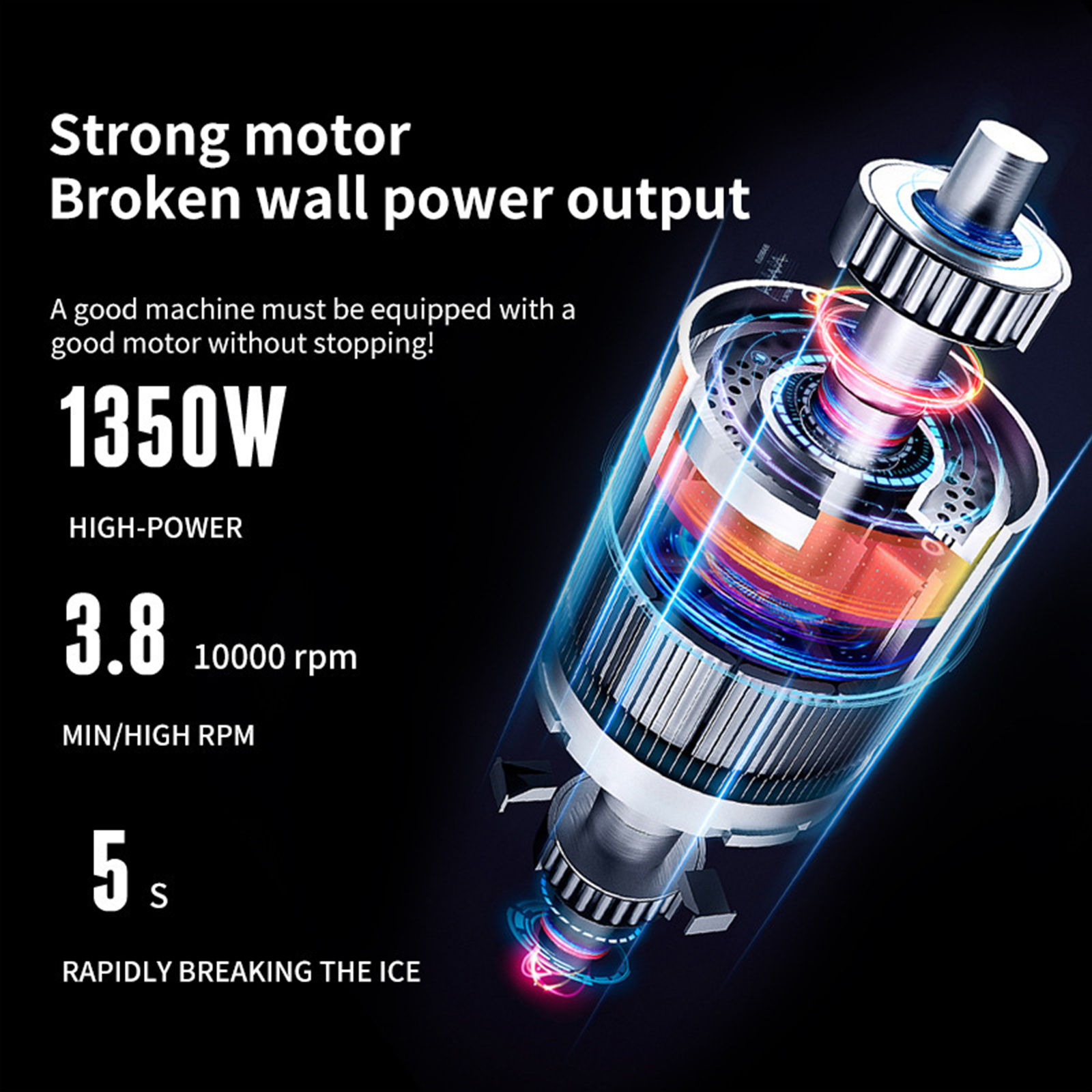 LASIEYO Countertop Blender, Professional Blender for Shakes and Smoothies Food Processor Electric Juicer Squeezer, 3000W 15 Adjustable Speed Control Blender for Kitchen Ice Crush Fruit Drinks, Red 2L - Image 7