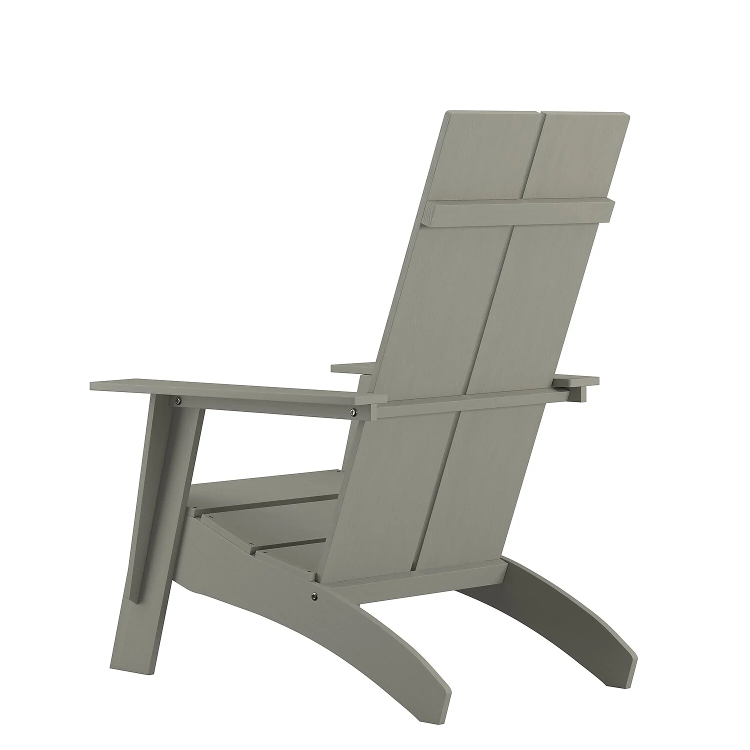 Flash Furniture Sawyer Poly Resin Wood Adirondack Chair - Gray (Set of 2) - Image 9