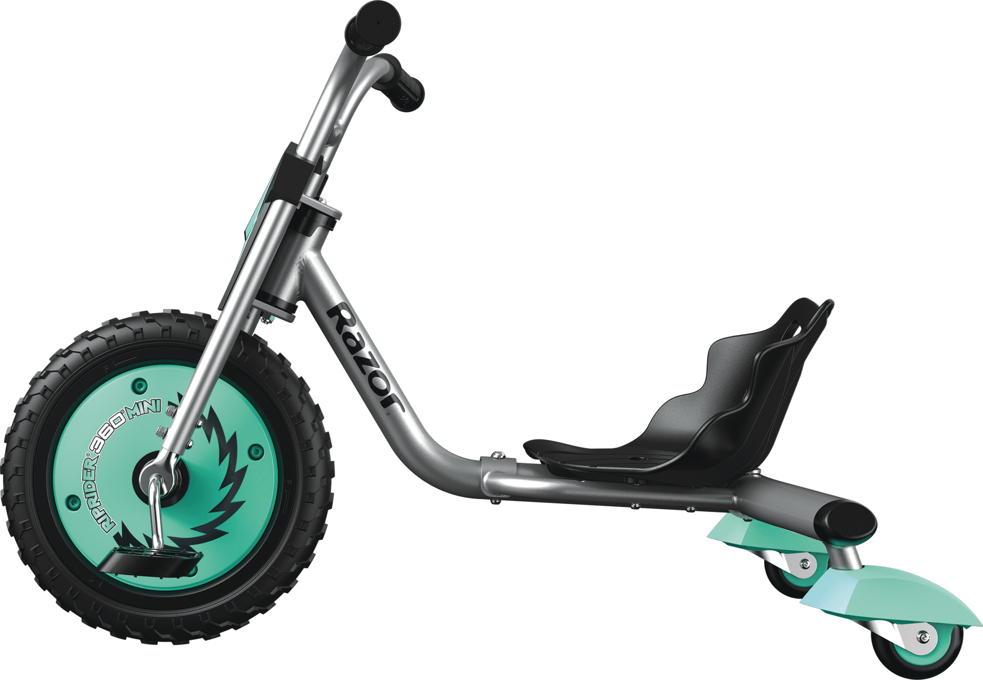 Razor RipRider 360 Mini - Teal, 360 Degrees Caster Tricycle, Easy Drifting, for Child Ages 3+ - Image 3