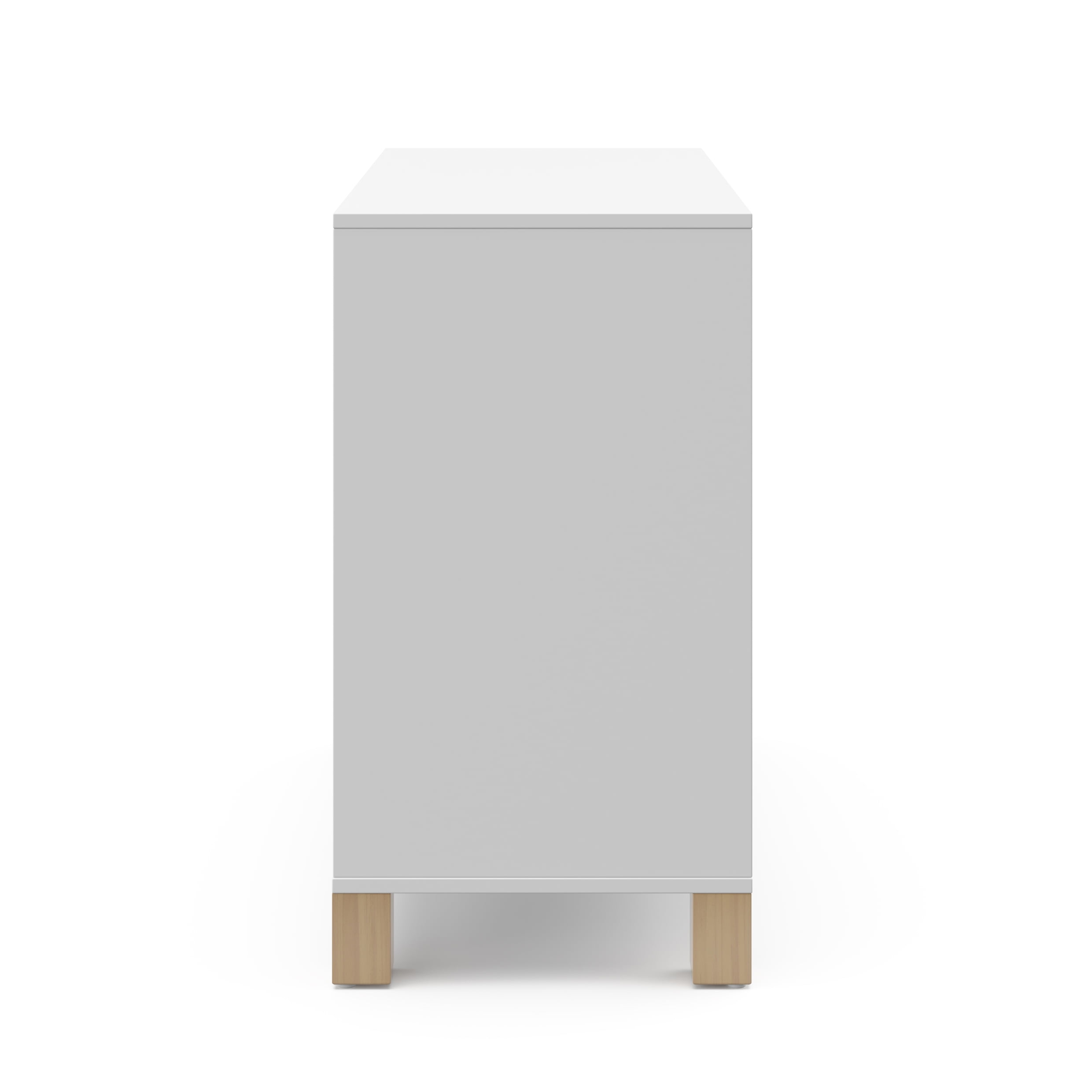 Storkcraft California 3 Drawer Nursery Combo Dresser, White with Driftwood - Image 3