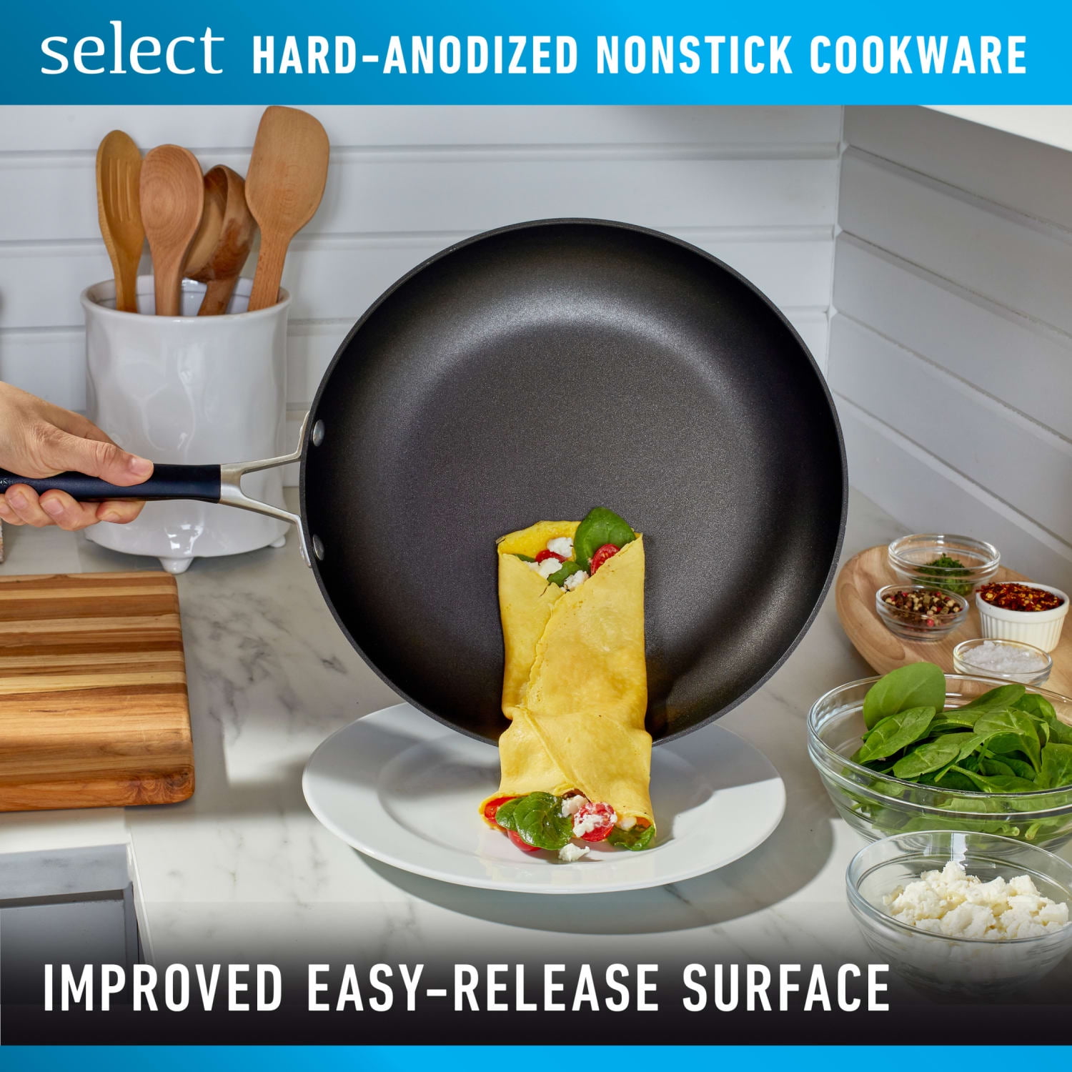 Select by Calphalon Hard-Anodized Nonstick 12" Frying Pan - Image 4