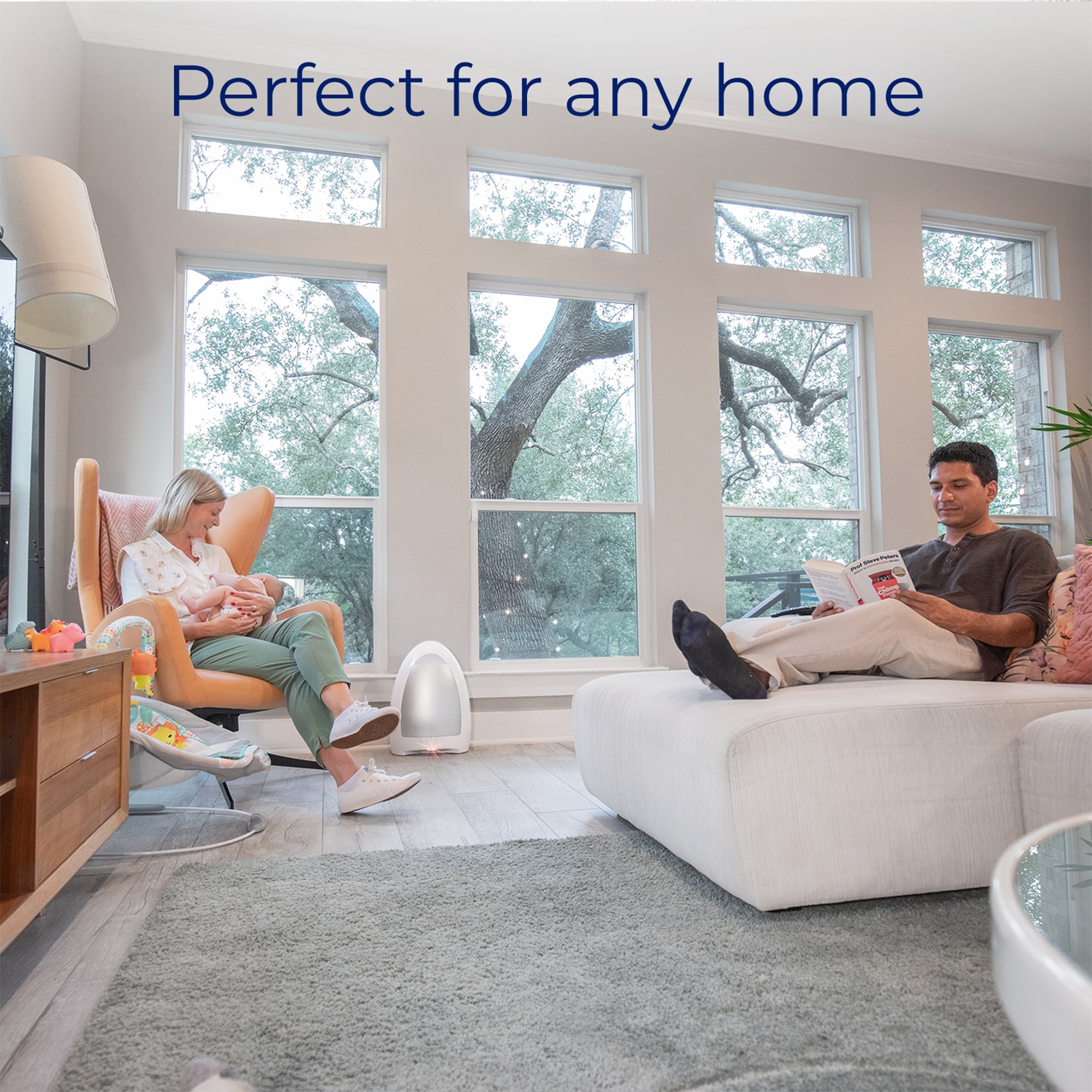 EyeVac Home 1000-Watt Automatic Touchless Stationary Vacuum, Designer White - Image 4