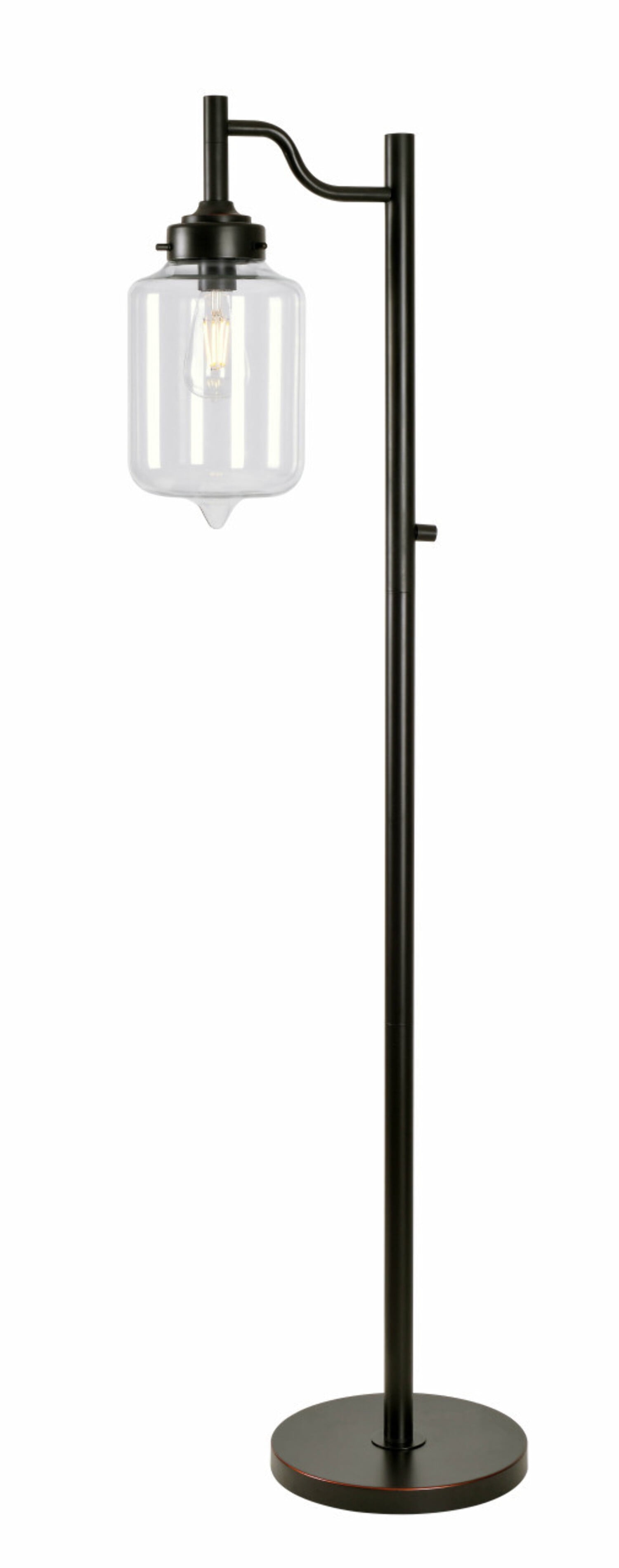 Kenroy Home Casey 57'' LED Floor Lamp with Clear Glass Novelty Shade Country Floor Light Fixture for Living Room, Bedroom, or Office, 2700K, Oil Rubbed Bronze - Image 5