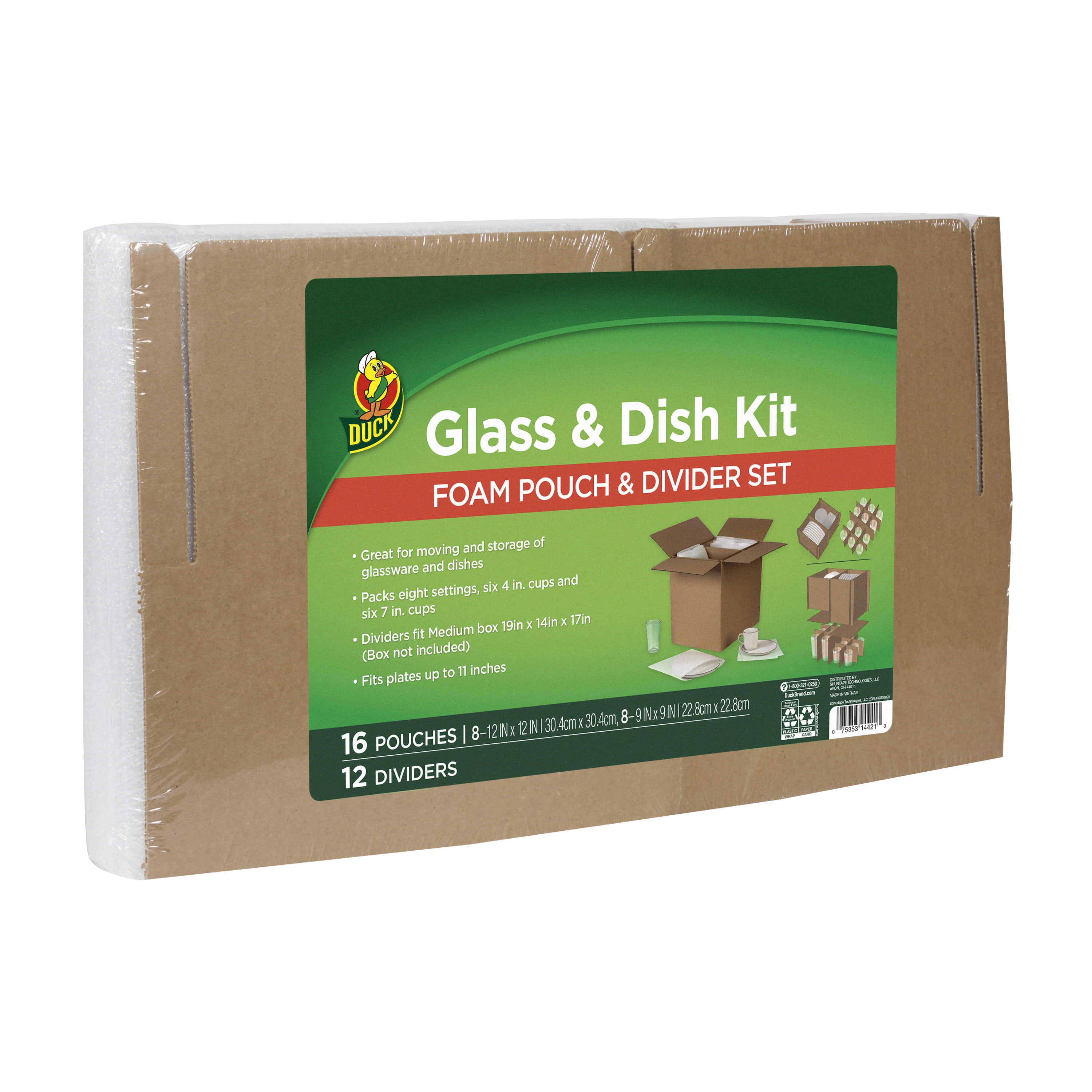 Duck Dish and Glass Moving Kit, 16 Pouches and 12 Corrugate Dividers in Each, 3 Pack - Image 7