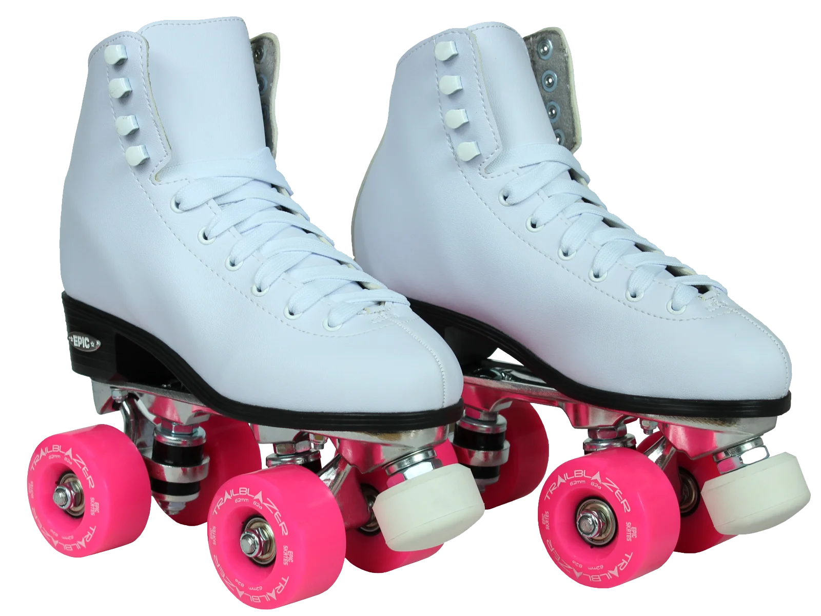 Epic Classic White/Pink Quad Roller Skates Package - Image 4