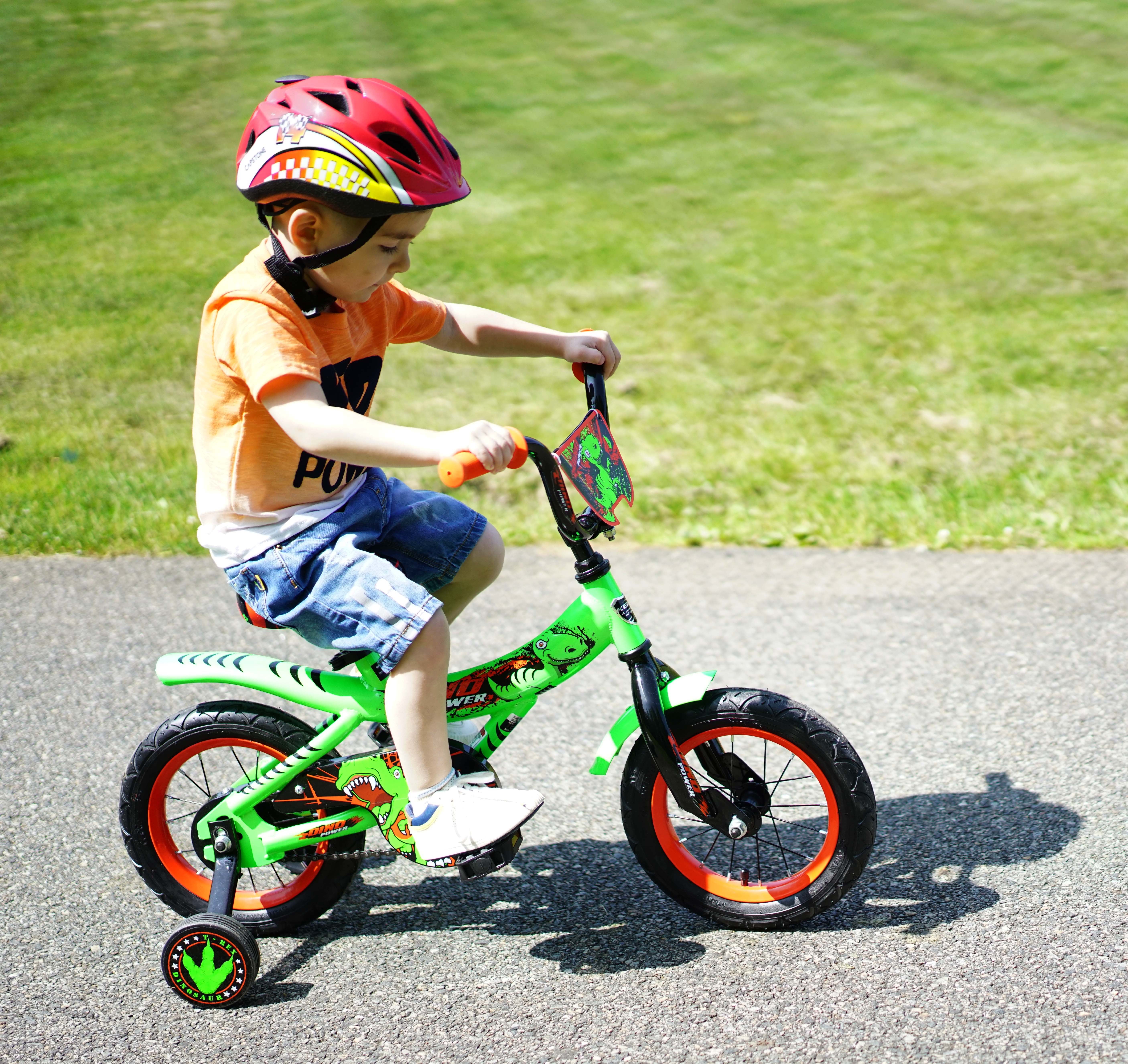 12" Kent Dino Power Training Wheel Bicycle, Fits Rider 2' - 3'2", Green, Toddler/Child, Unisex - Image 3