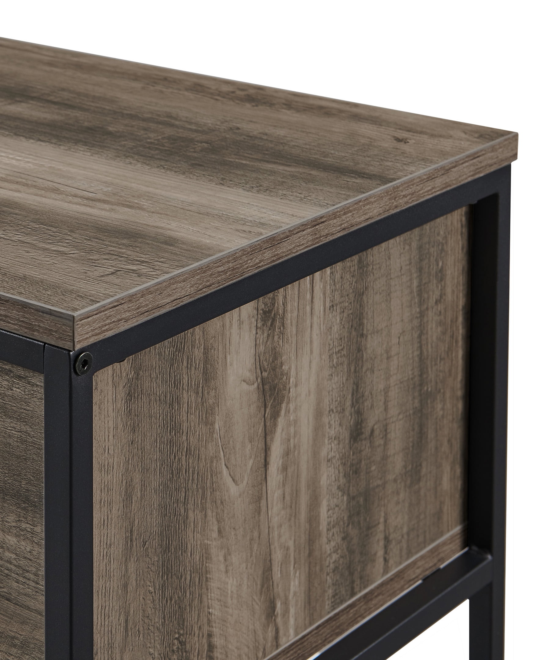 Manor Park Modern 2 Drawer Storage Bench, Grey Wash - Image 9