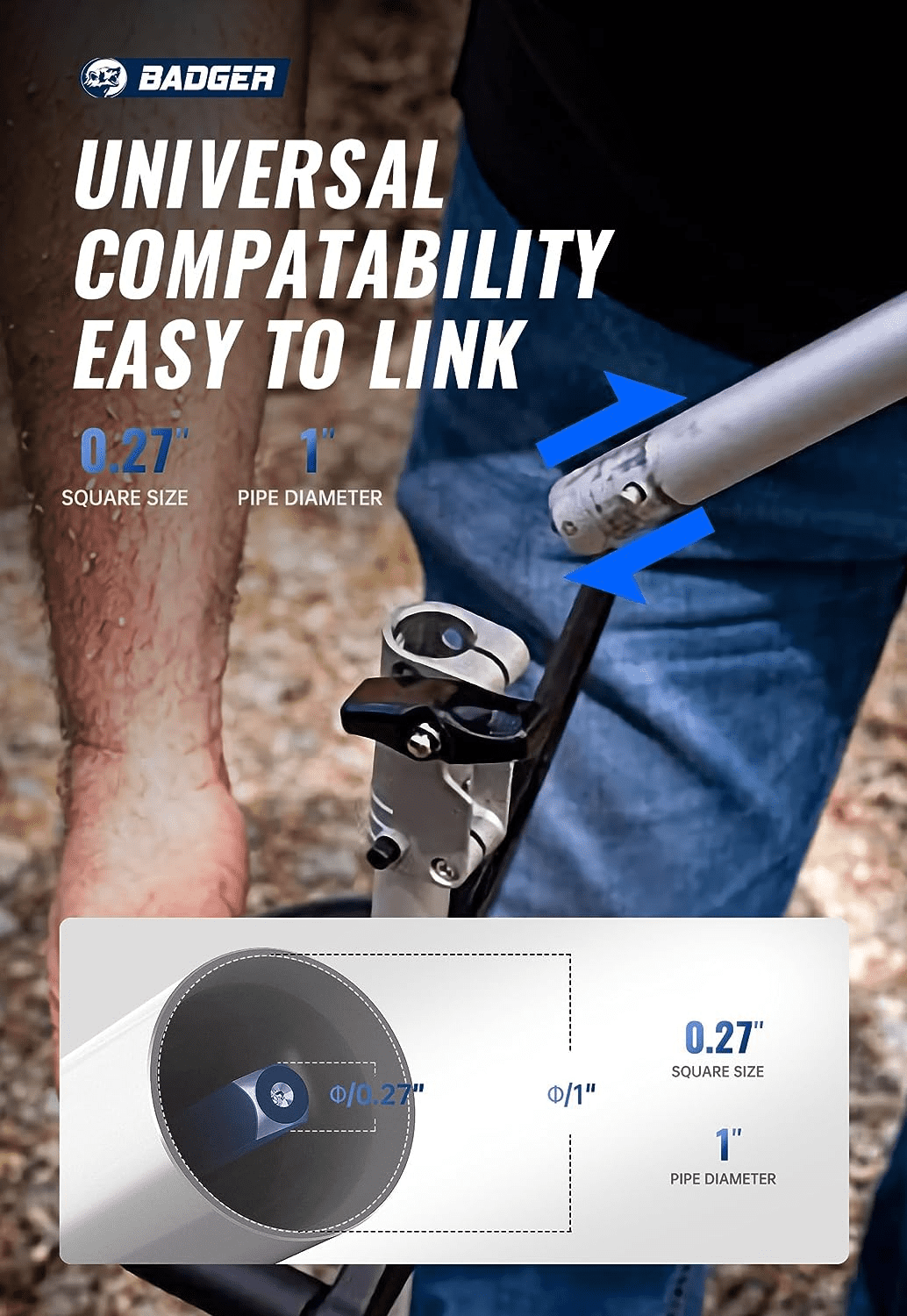 WILD BADGER POWER Pole Saw Attachment Universal Automatic Lubrication for Cutting Limbs and Brush, Automatic Lubrication - Image 3