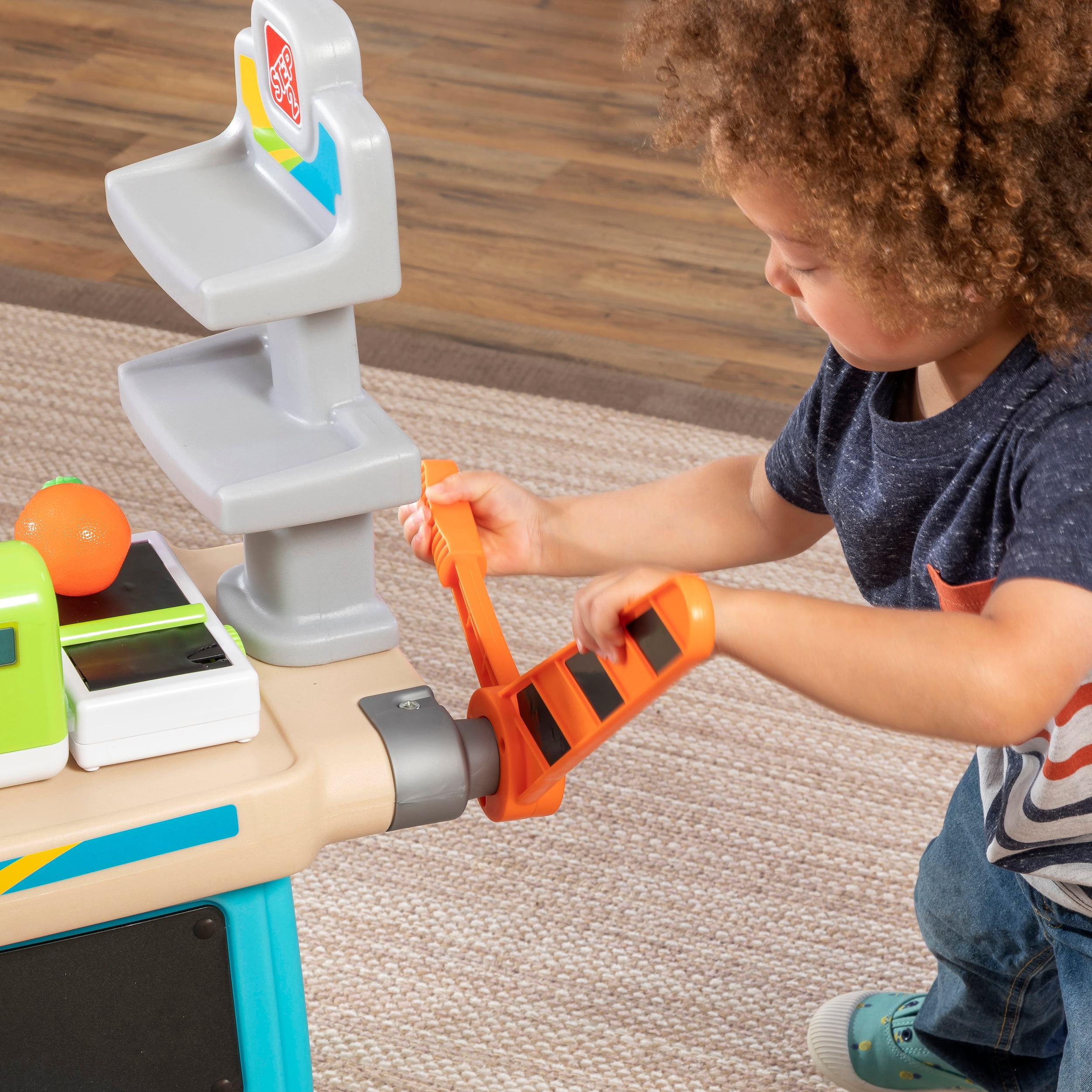 Step2 Stop & Go Market Blue Outdoor Playhouse and Kids Playset with Umbrella - Image 13