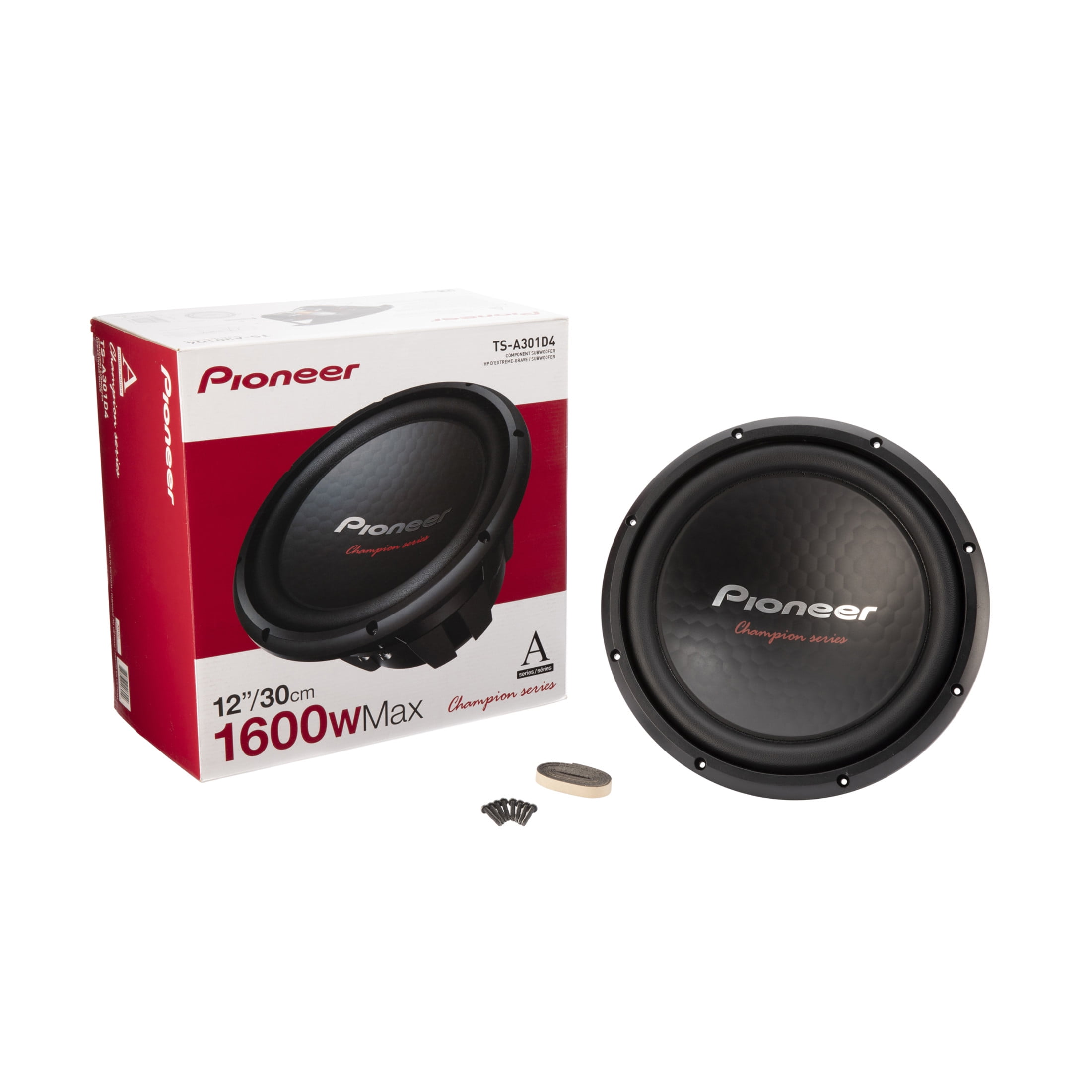 Pioneer TS-A301D4 12" - 1600 W Max Power, Dual 4 Ohm Voice Coil, 2-piece Honeycomb IMPP™ Cone Struct - Image 2
