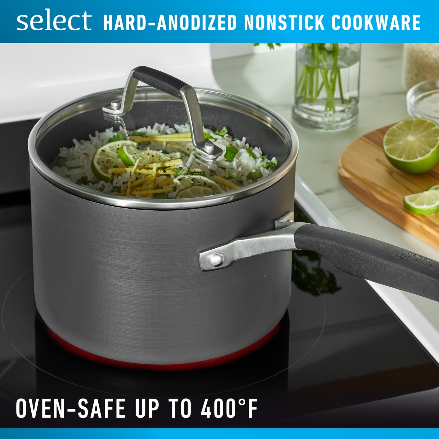 Select by Calphalon Hard-Anodized Nonstick 3.5 Qt. Sauce Pan with Lid - Image 6