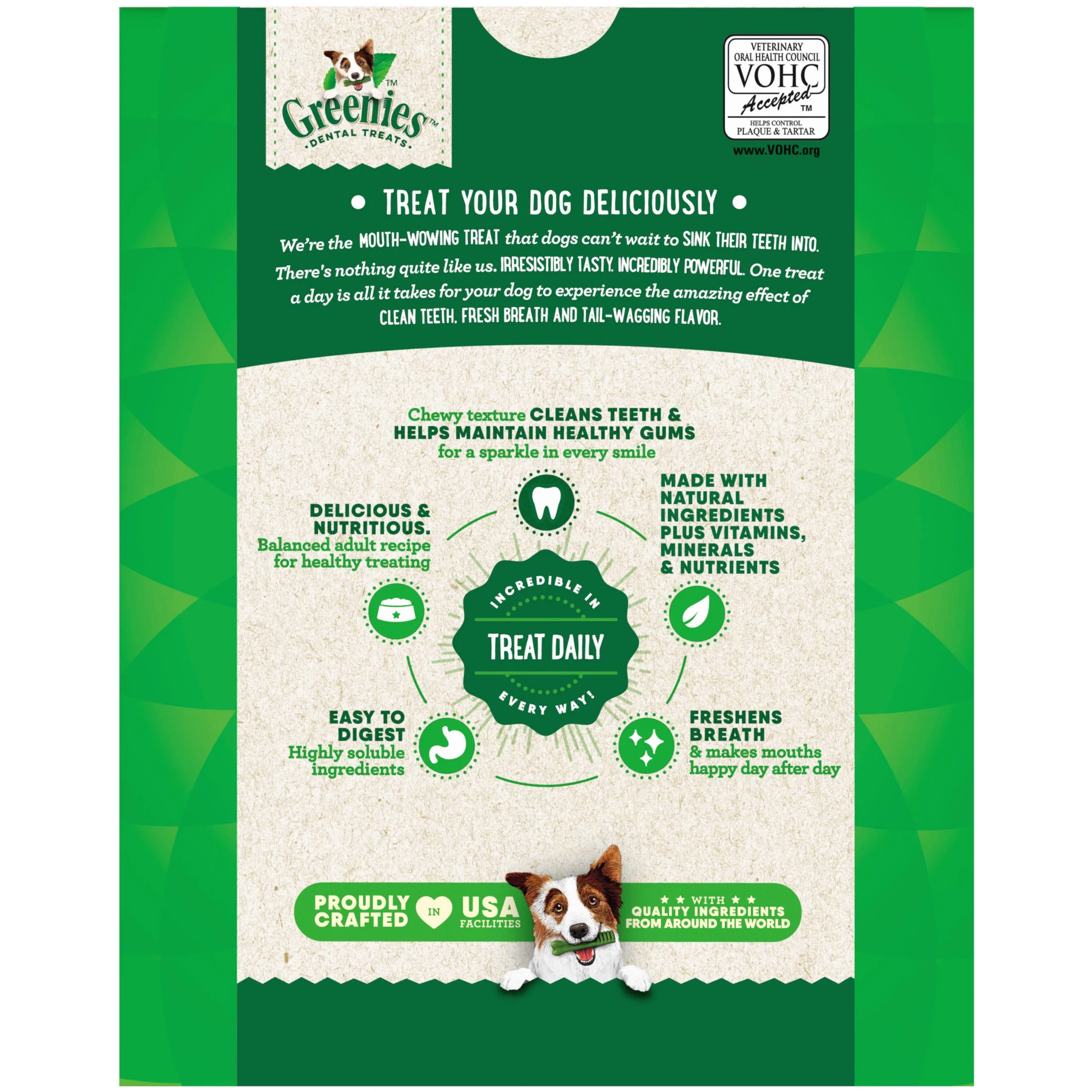 (3 pack) Greenies Original Large Natural Dental Care Dog Treats, 27 oz Pack (17 Treats) - Image 3