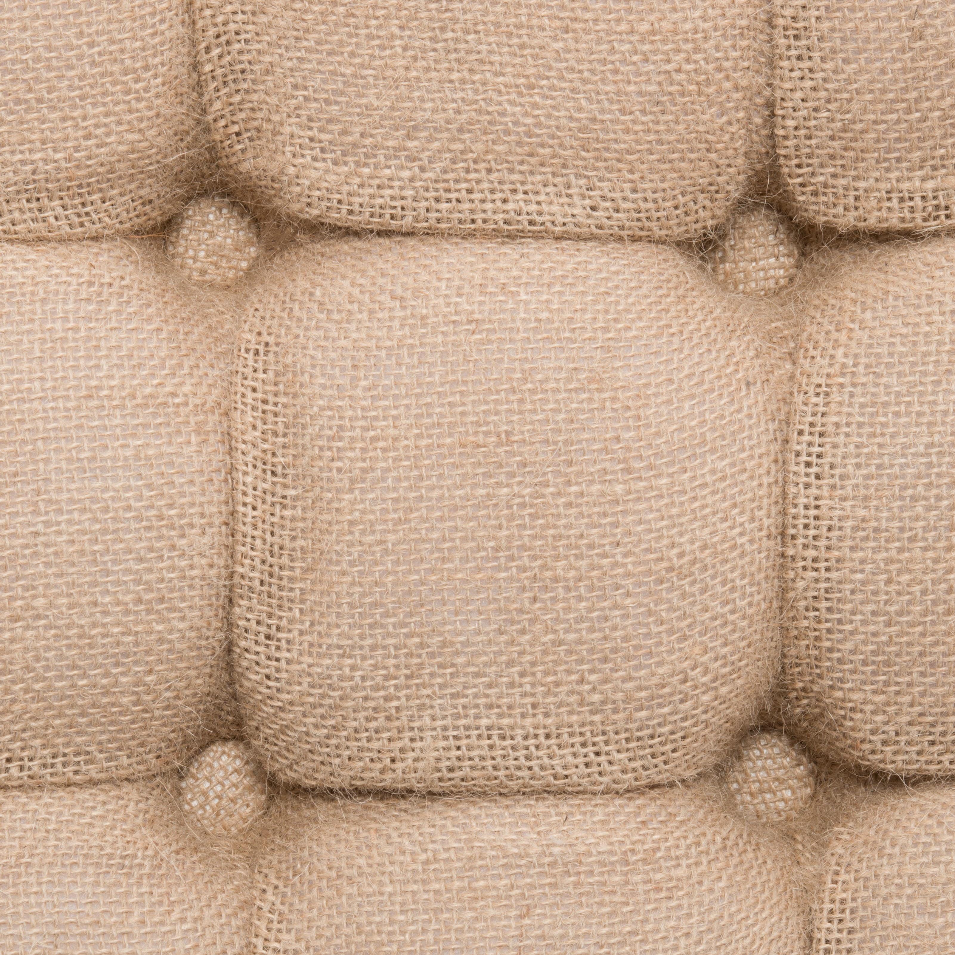 SAFAVIEH Charlene Modern Glam Solid Tufted Cocktail Ottoman, Beige - Image 3