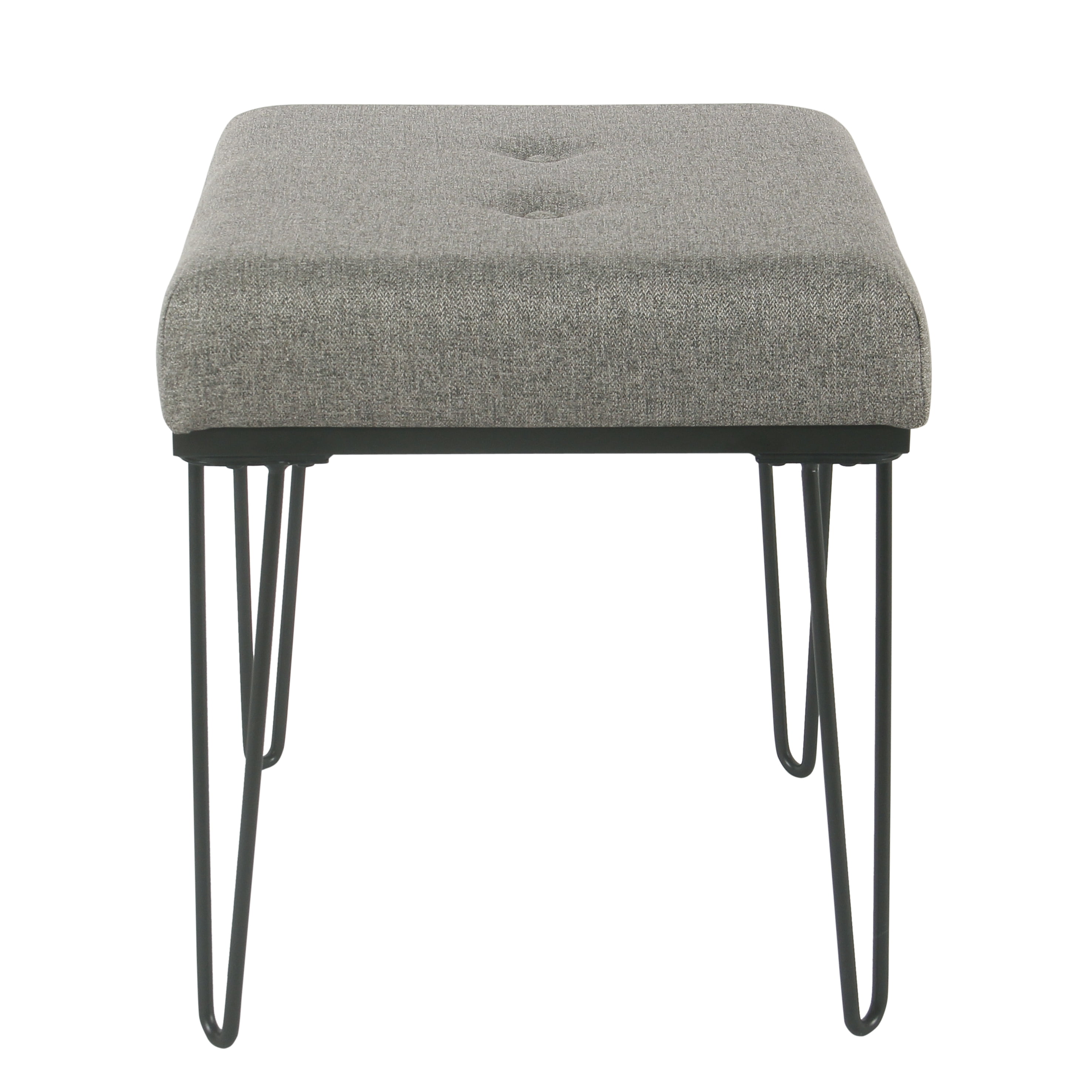 HomePop Mid Mod Square Stool Ottoman - Image 7