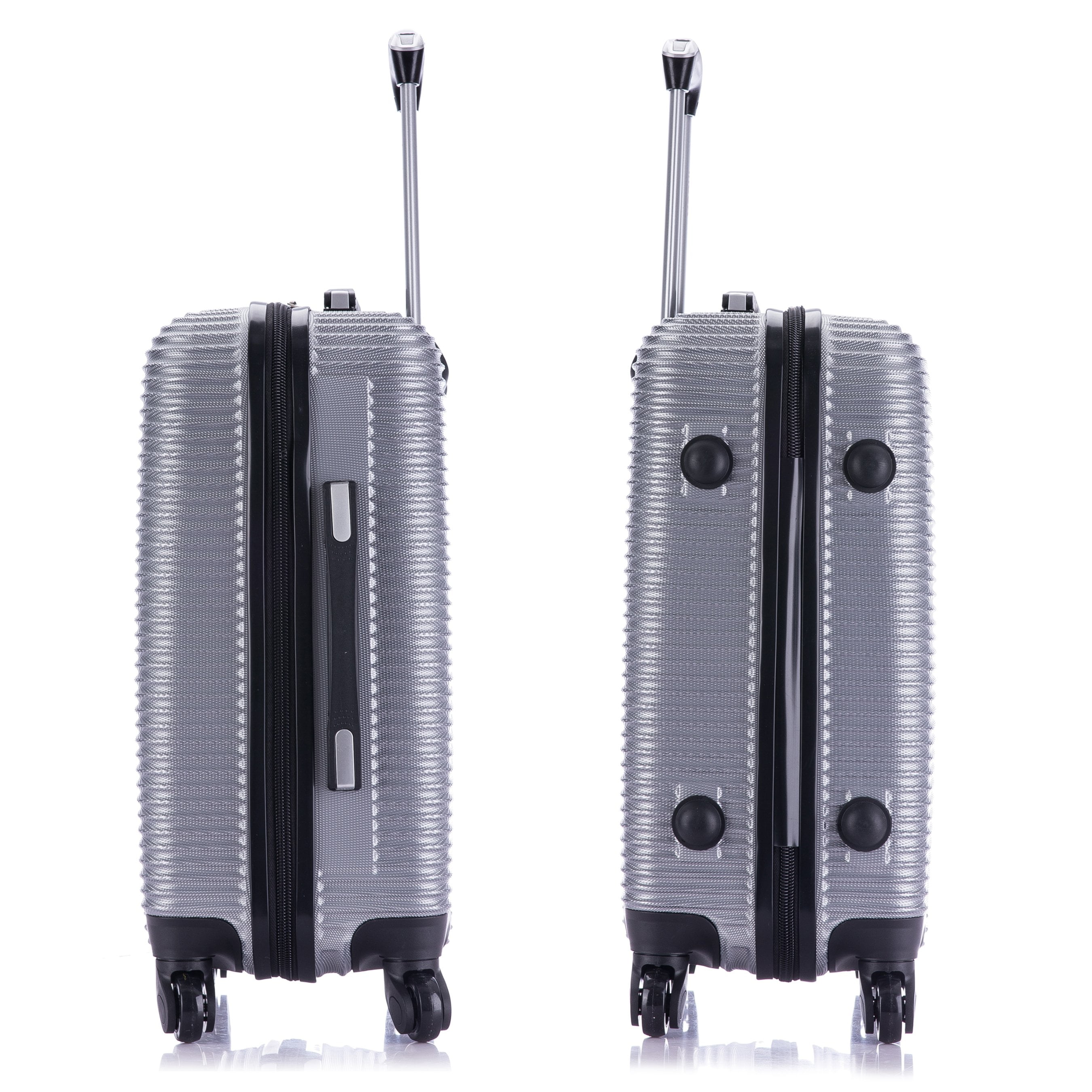 InUSA Royal 20" Hardside Lightweight Luggage with Spinner Wheels, Handle, and Trolley, Silver - Image 11