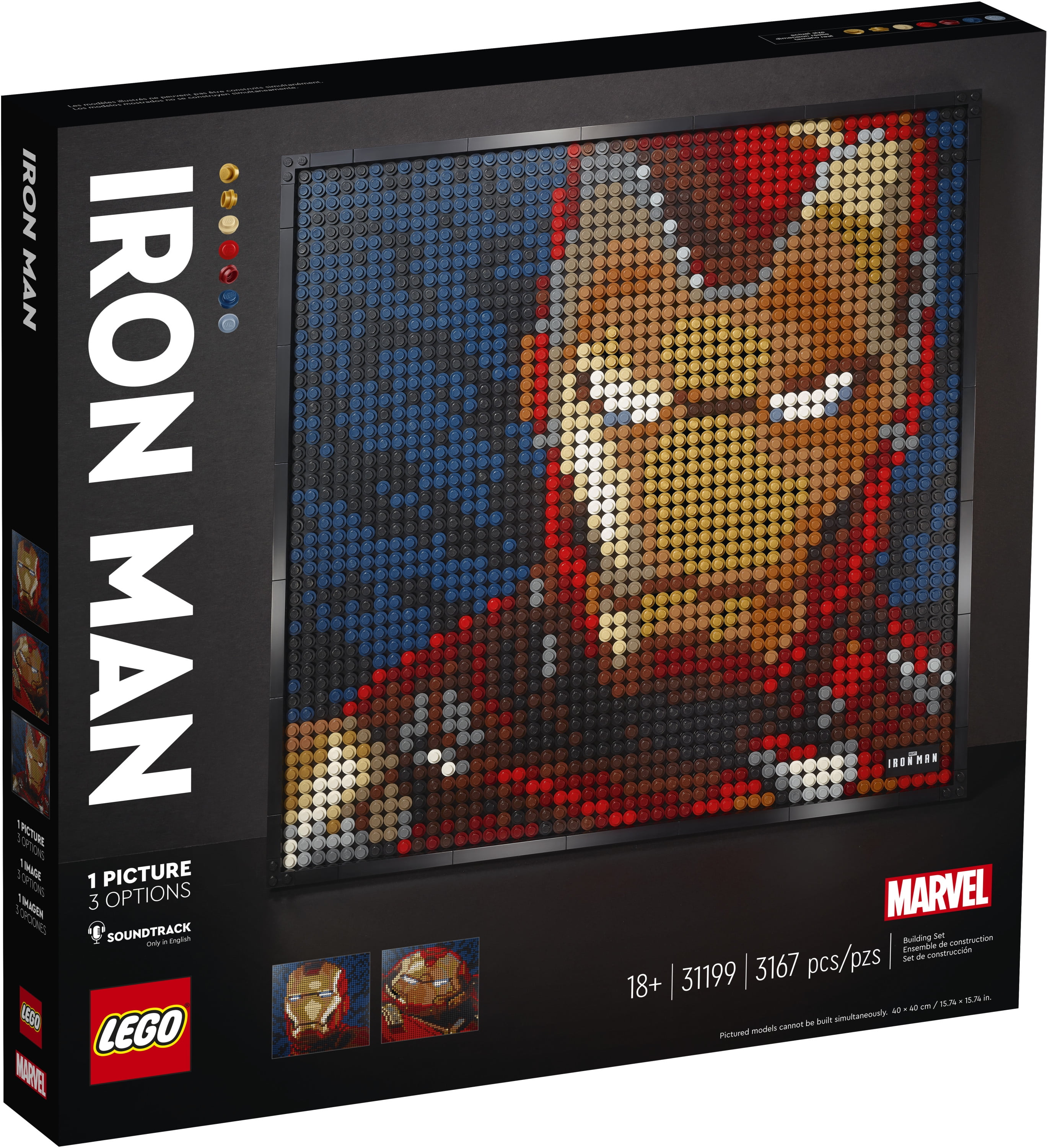 LEGO Art Marvel Studios Iron Man 31199 Building Kit for Adults; A Creative Wall Art Set Featuring Iron Man That Makes an Awesome Gift (3,167 Pieces) - Image 3